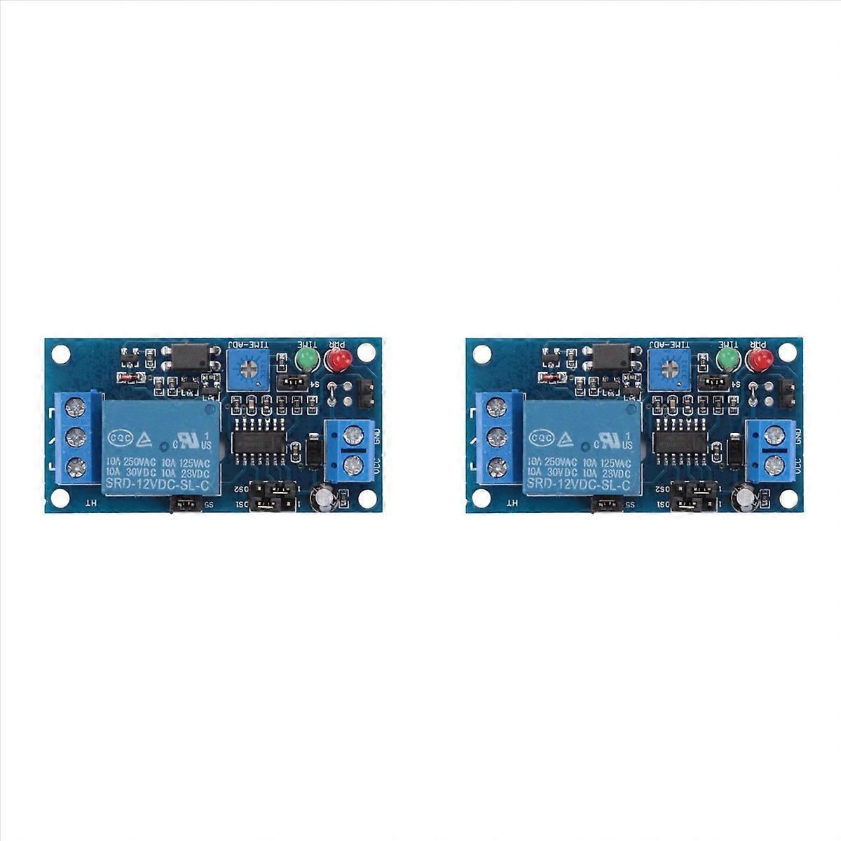 2X 12V DC Delay Relay Delay Turn on / Delay Turn Off Switch Module with Timer