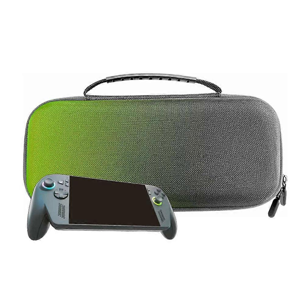 For ROG Ally X Case Lightweight EVA Hard Shell Waterproof Travel Storage Bag with Handle Gradient Green