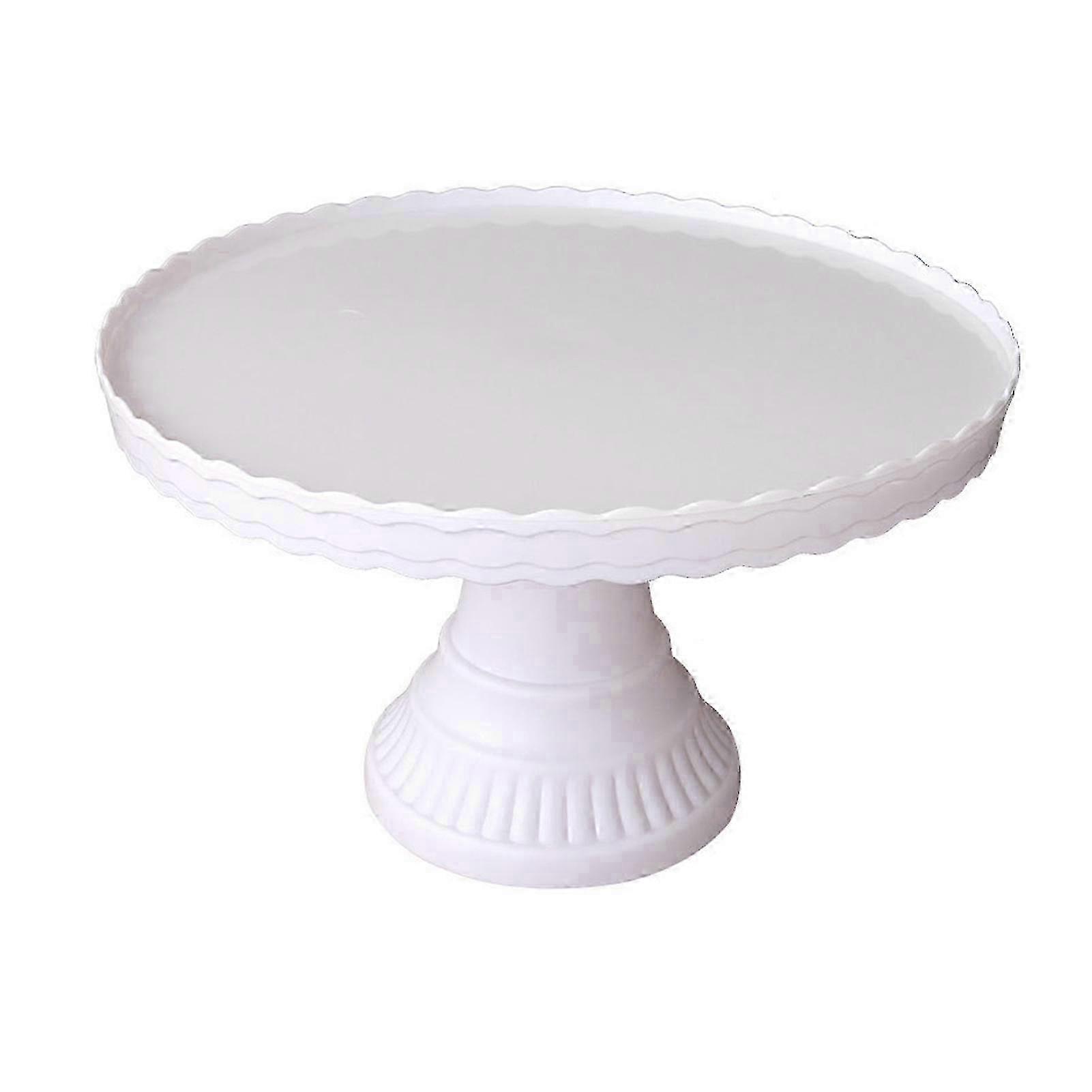 Cake Stand Stable Non-slip Plastic Wave Design Dessert Display Plate for Wedding