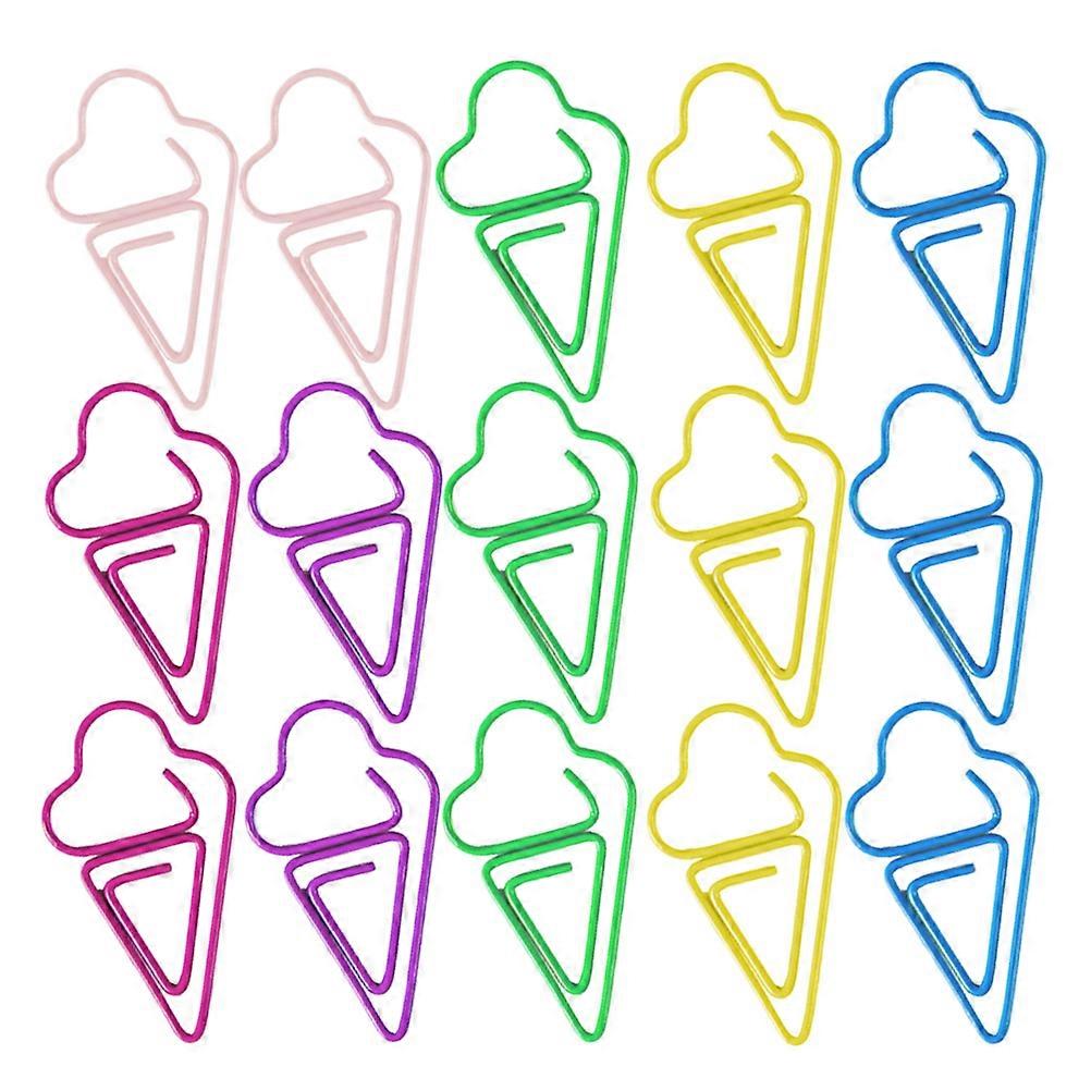 30Pcs Ice Cream Paper Clips Fun Office Clips in Assorted