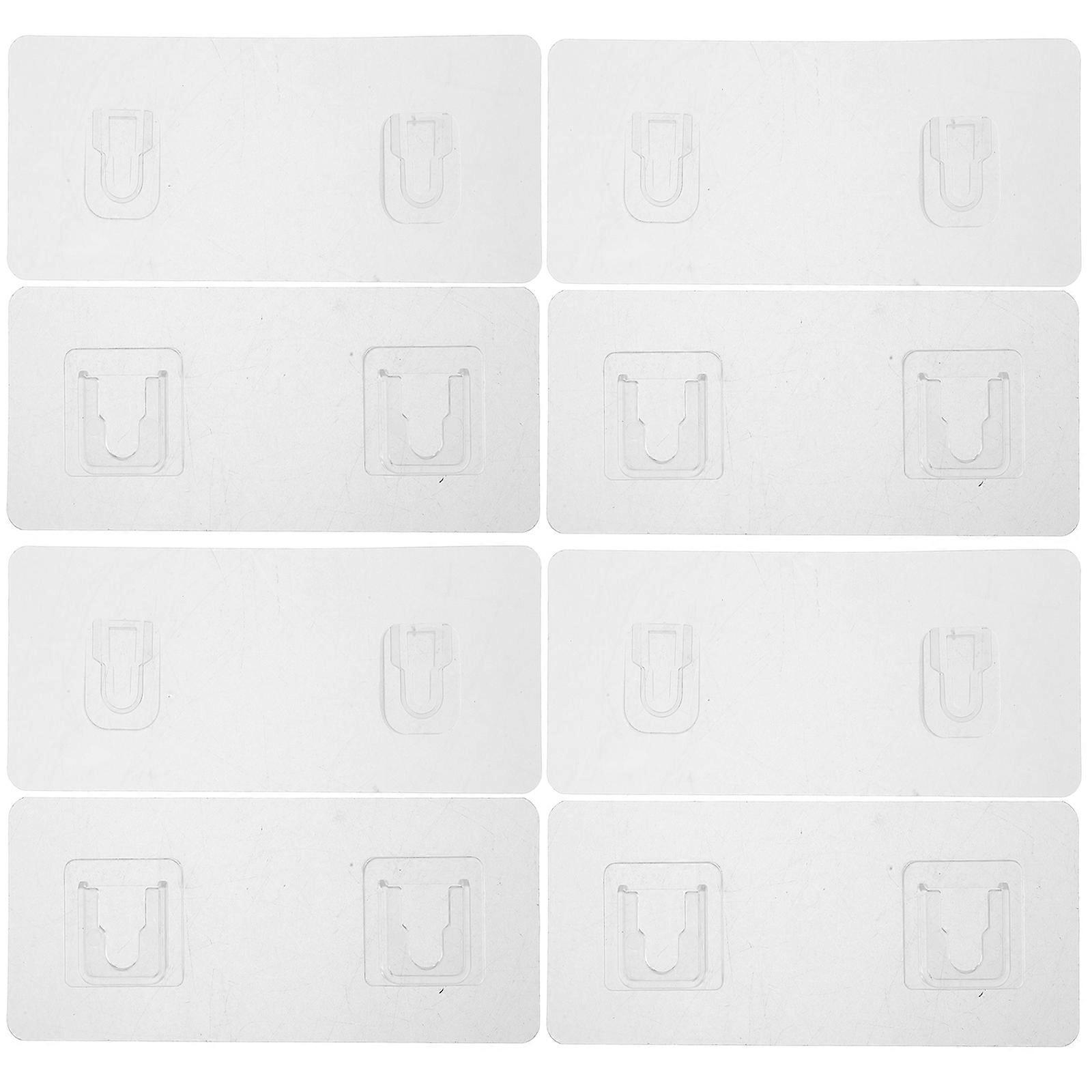Adhesive Socket Fixer Power Socket Fixers for Office Transparent Plastic for Wall-Mountable 5sets