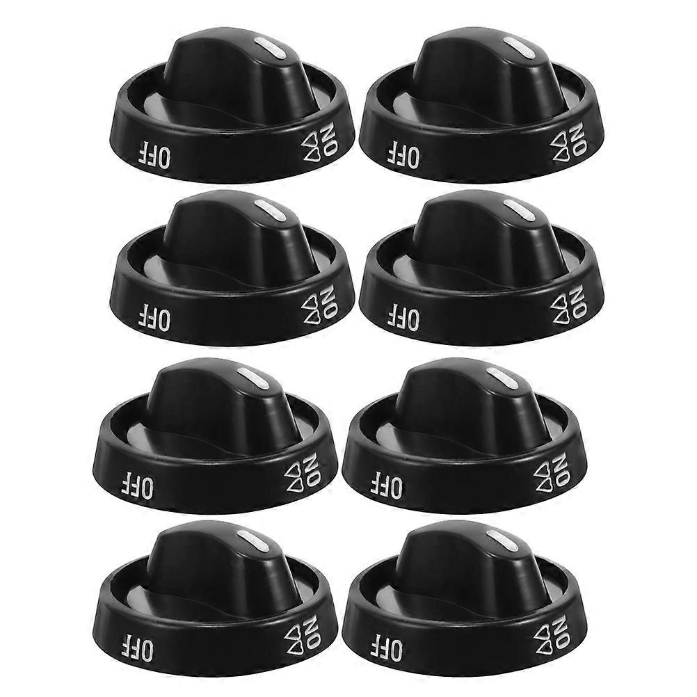 Universal Stove Knobs Replacement for Gas Stove Black Plastic 8 Pieces Efficient Cooking Solution