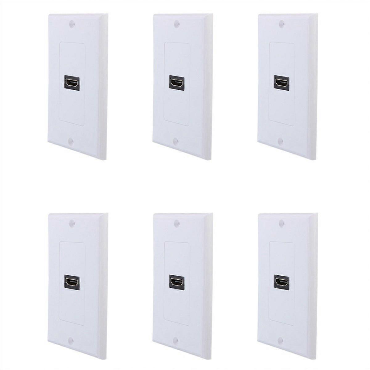 1-Port Wall Panel Cover Coupler Outlet 3D 1080P White