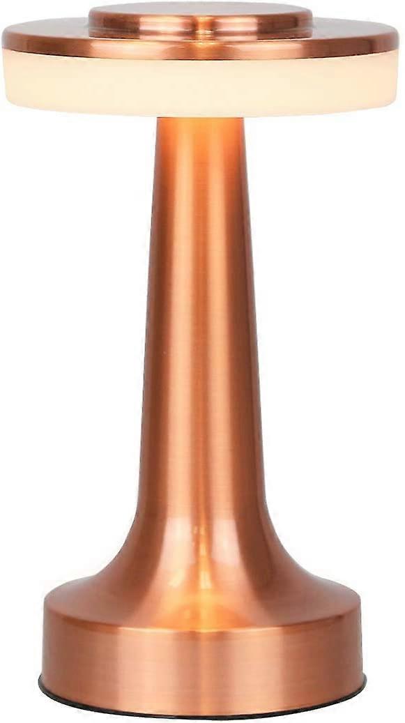 Cordless Table Lamp Rechargeable LED Touch Control Dimming Rose Gold for Bedroom and Cafe