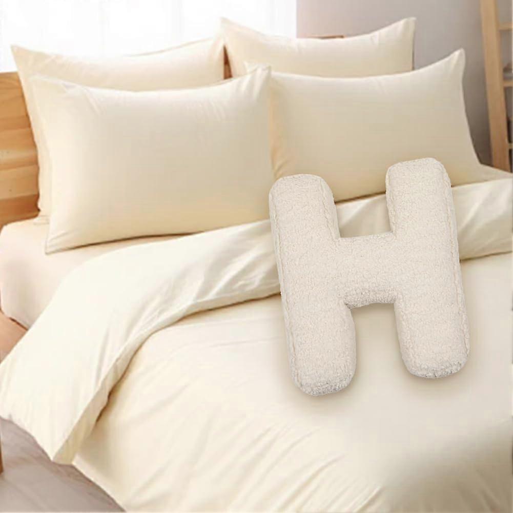 Alphabet Throw Pillow with Custom Initial Design, Plush Decorative Letter Cushion for Sofa Bed Nursery