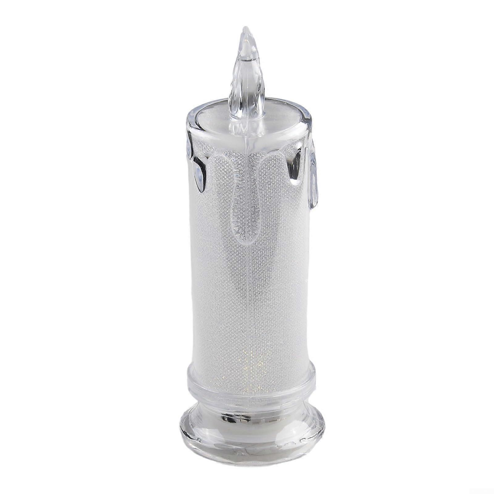 Flameless LED Candle Lamp for Home Decor, Event Lighting, Realistic Flicker, Safe Battery-Operated, Ivory Color