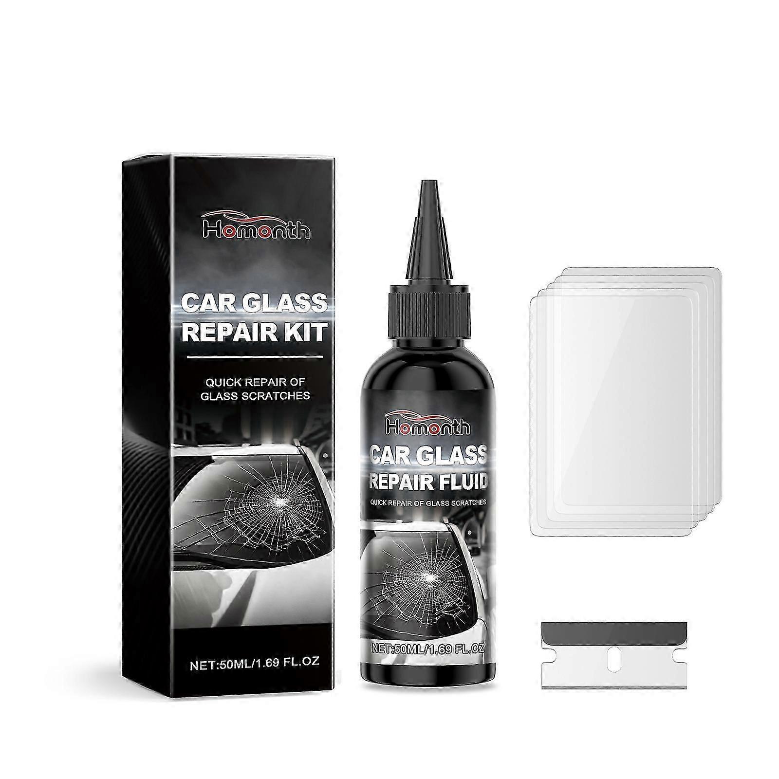 automotive glass repair solution contains UV glue