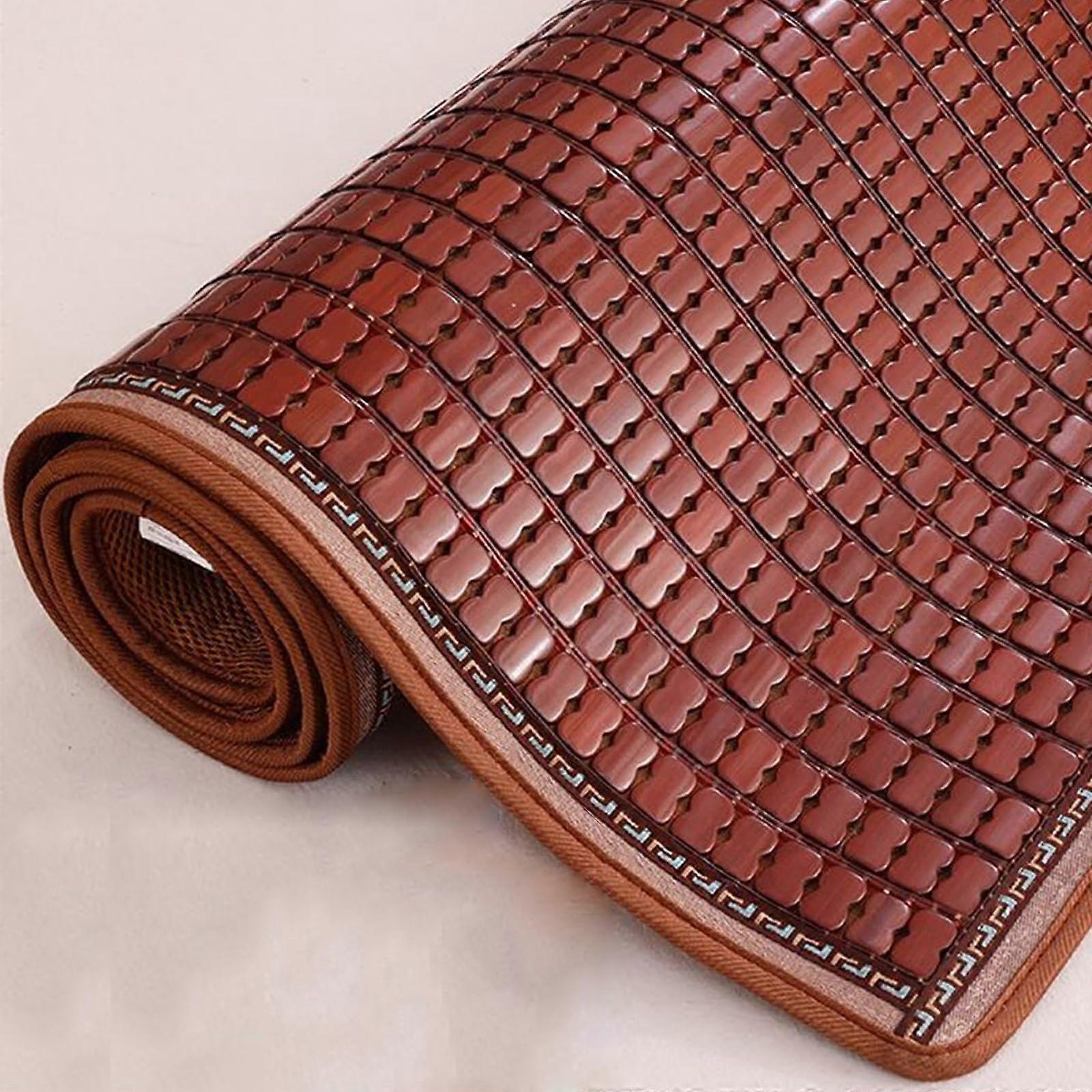 Cooling Bamboo Sleeping Mat with Breathable Woven Design, Foldable Summer Mattress 1m x 1.9m