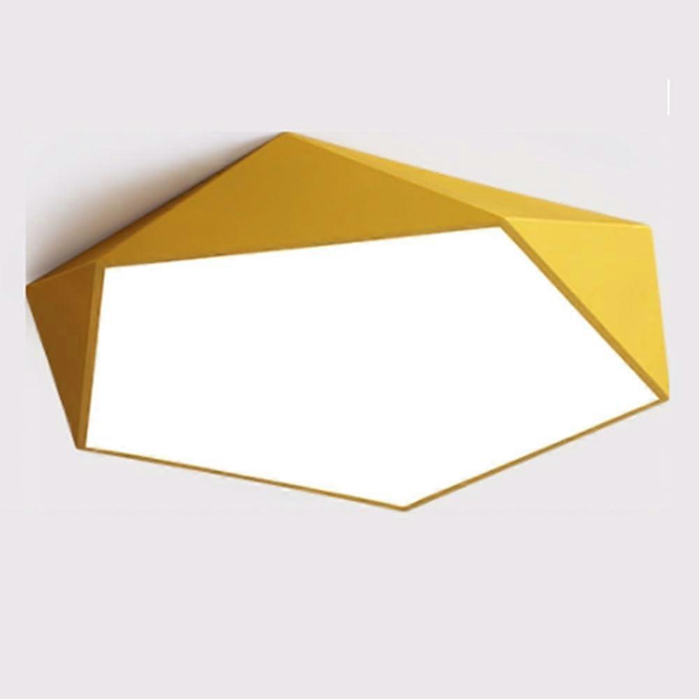 LED Ceiling Light ThreeTone Adjustable Macaron Acrylic Flush Mount Lamp 36W 3000K6000K Yellow Large