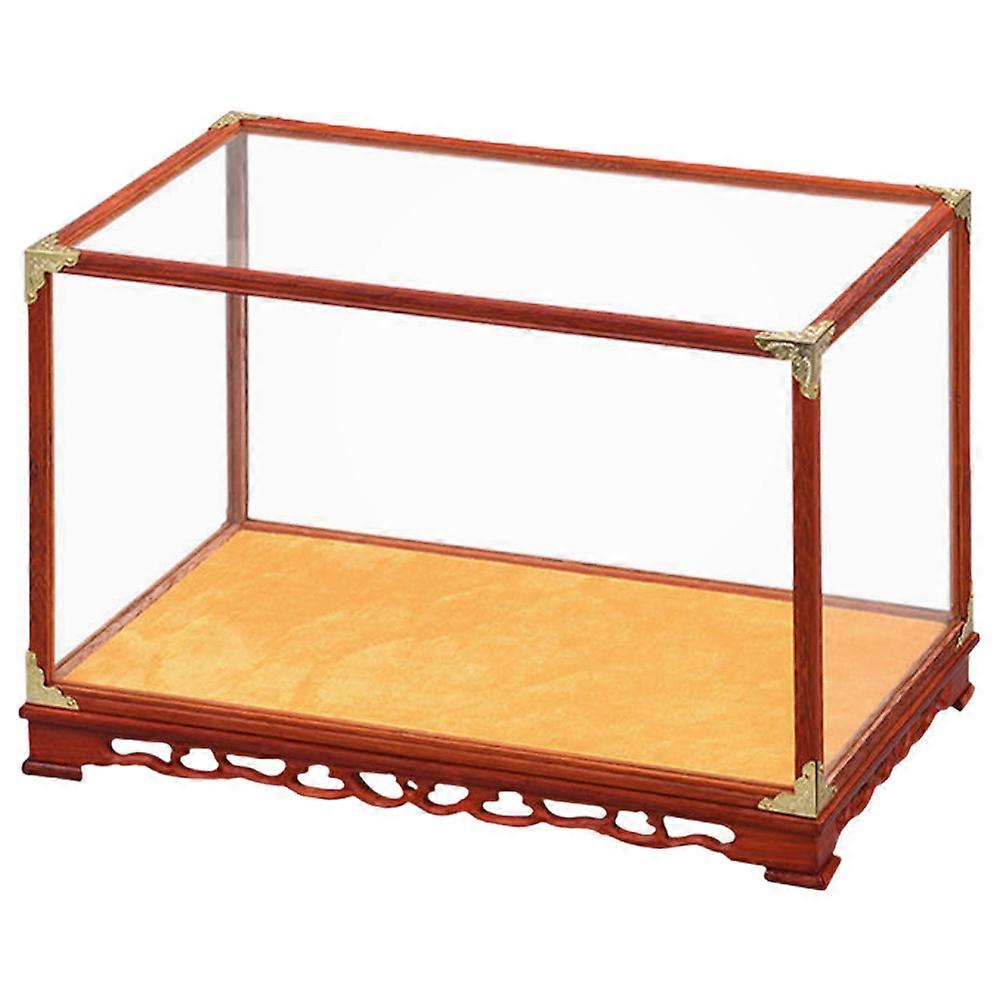 Small Transparent Display Box Multi-Function Wooden Display Box for Storage