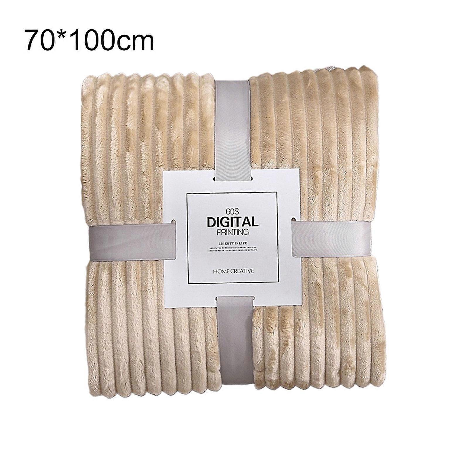 Opolski Skin-friendly Soft Throw Blanket Polyester Air Conditioned Blanket for Sofa