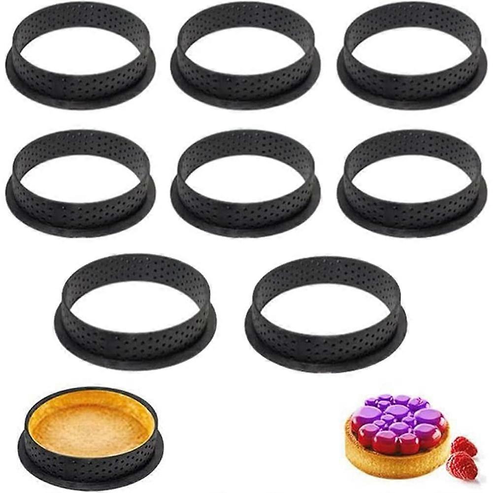 Moules à tartelettes ronds, lot de 8, pour la préparation de muffins, mousses et gâteaux.