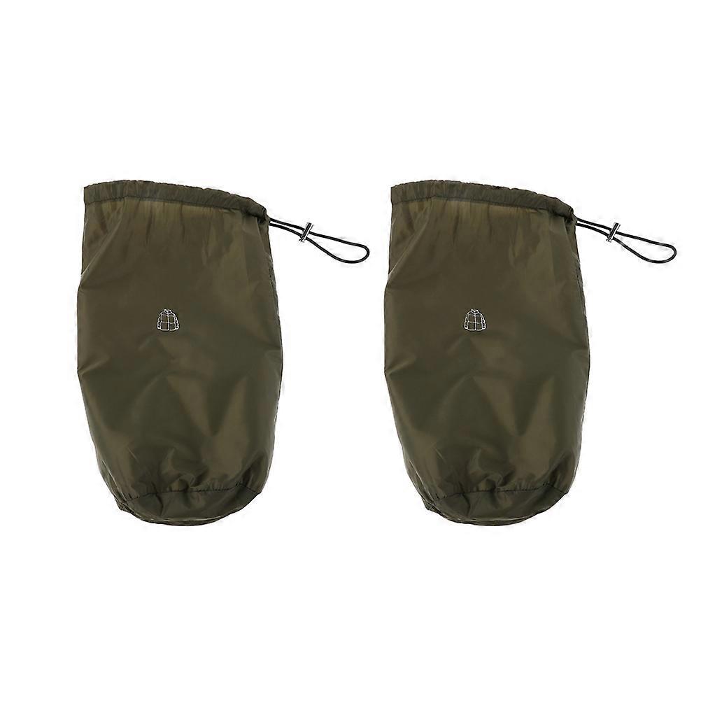Green Camping Compression Sack for Sleeping Bag 2Pcs Heavy Duty Bag