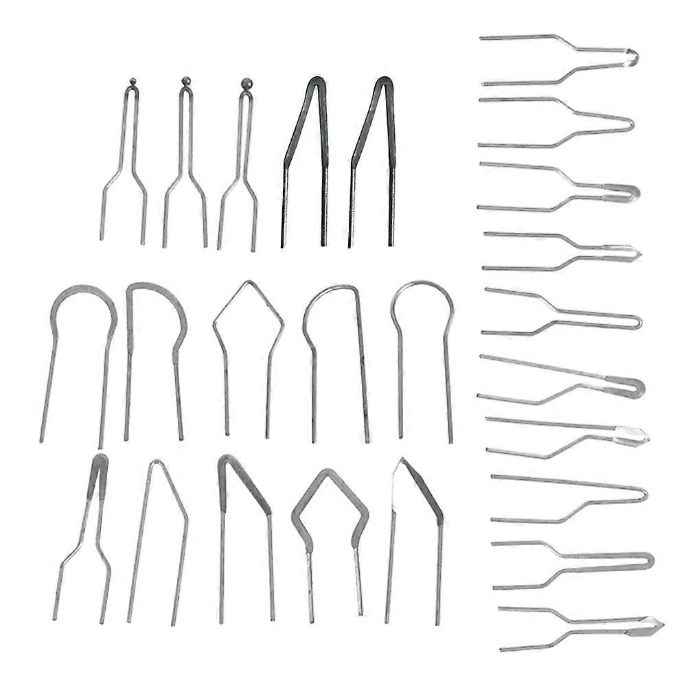 Wood Burning Tip Pyrography Set for Welding with 25Pcs Iron Silver Nibs