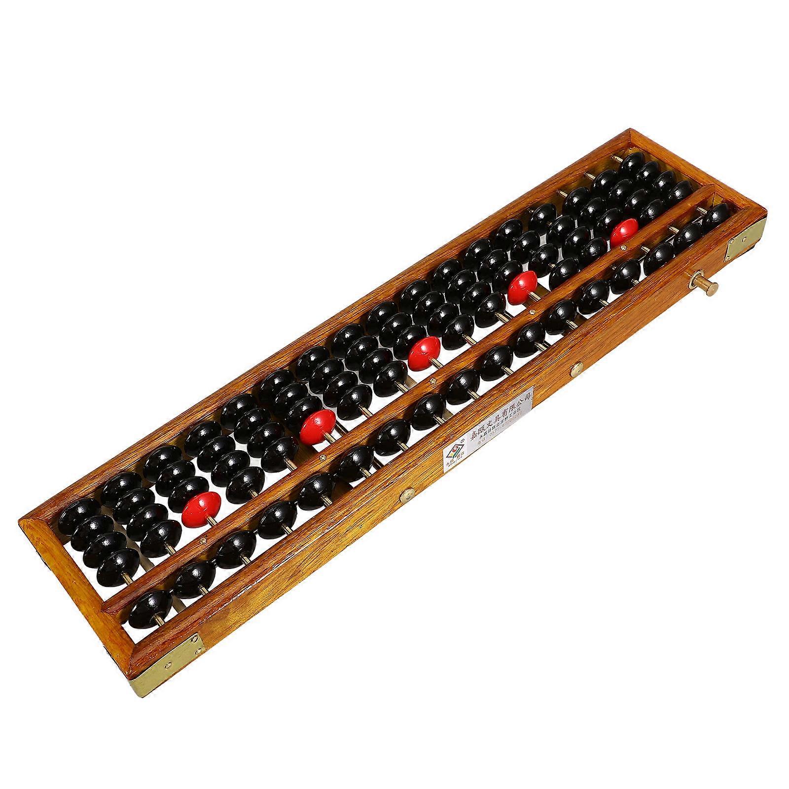 Retro Chinese Wooden Abacus Abacus Counting Tool for Education 17 Column