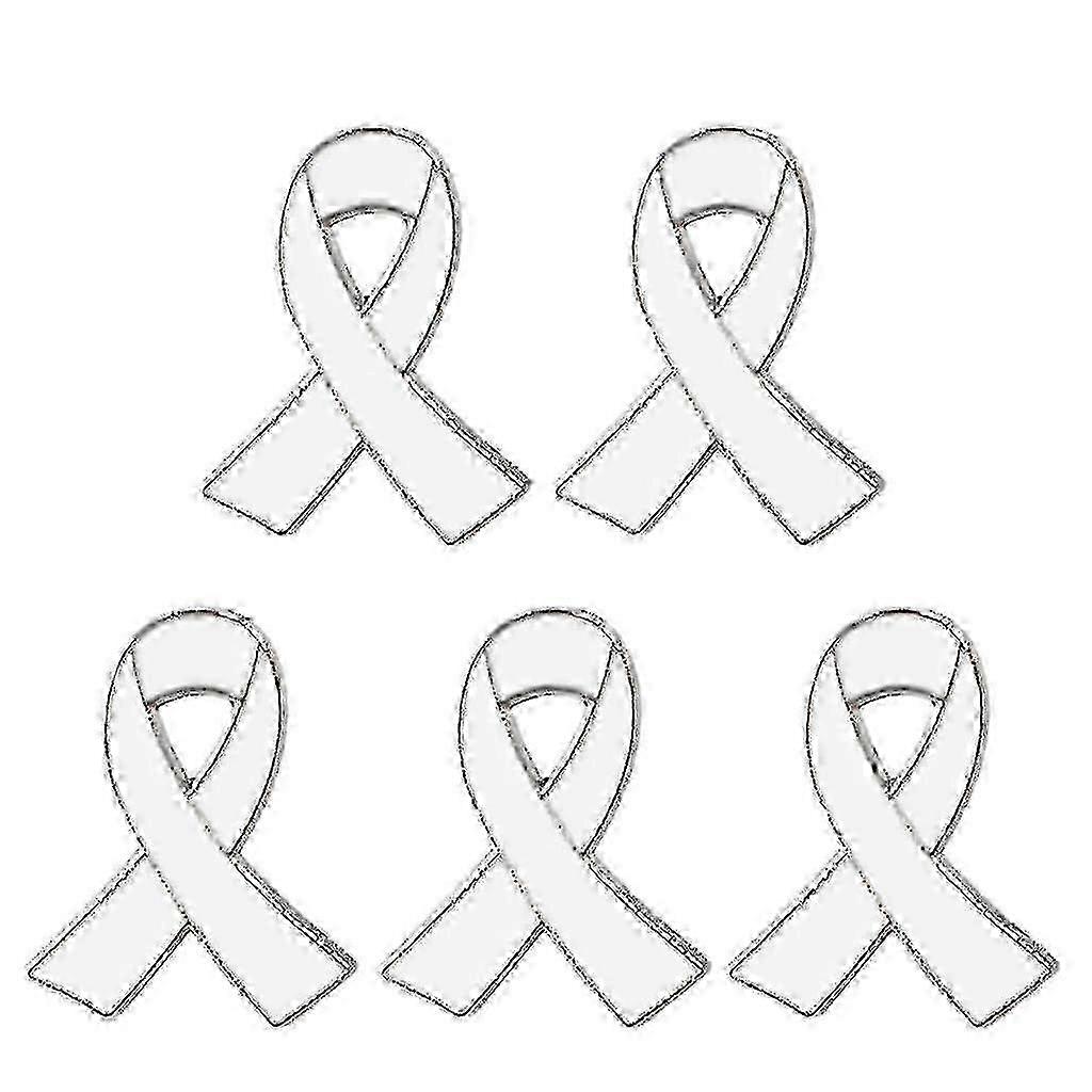 Women's ribbon design brooch set, 5 elegant enamel pins for lapel.