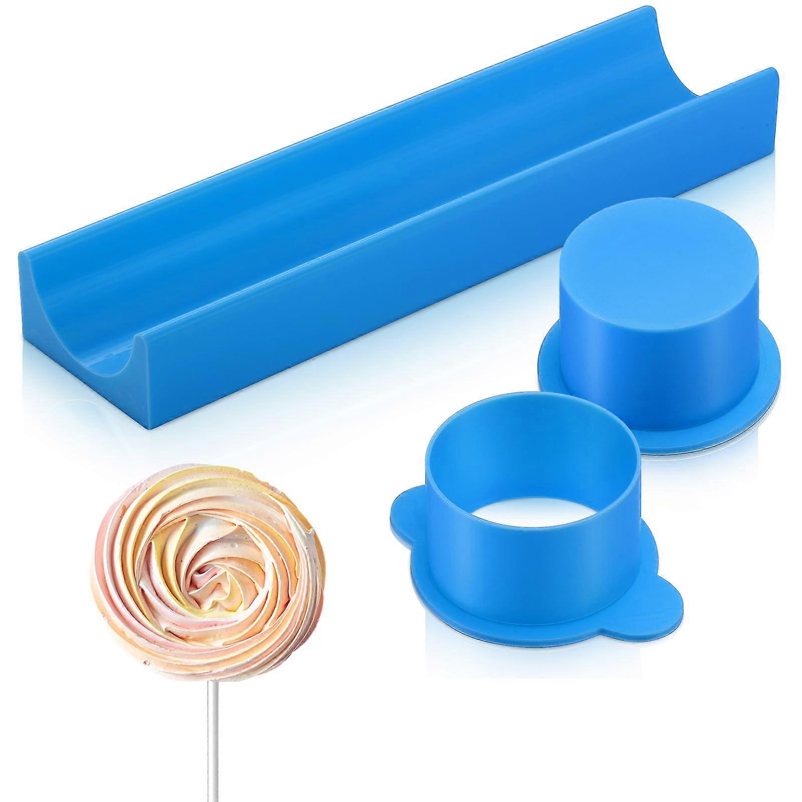 Cake Pop Mold Set with 9 Inch Tray and Pusher, 1.75 Inch Round PLA Cutter for Home Baking Parties
