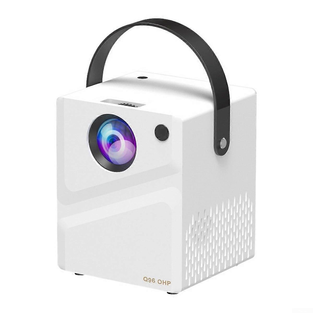 Portable Mini Projector 4K Support WiFi Home Theater 1280x720 Native Resolution Android iOS Compatible White GB
