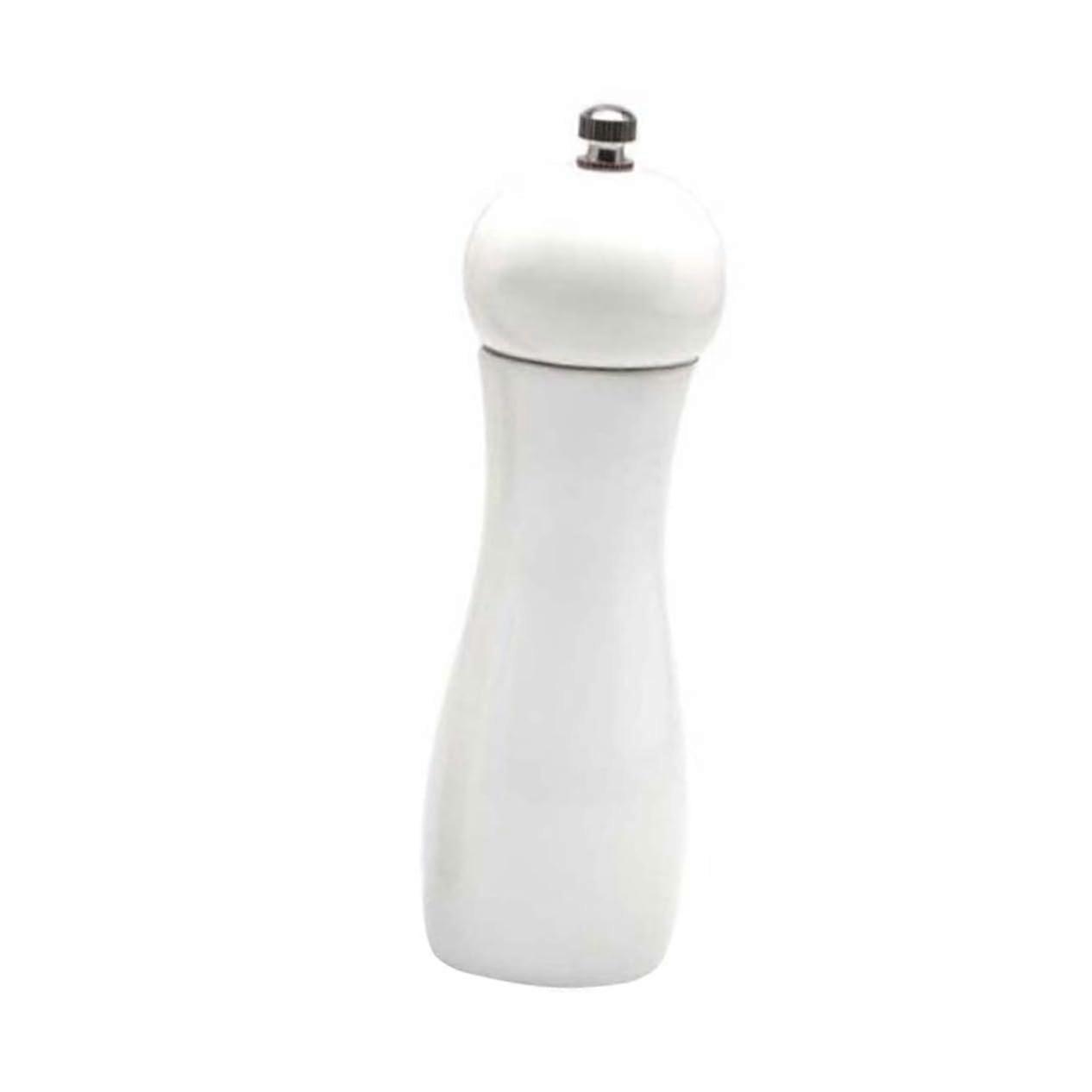 Manual Pepper Grinder and Salt Shaker 2 in 1 with Ceramic Mill, Adjustable Grind, White for Kitchen