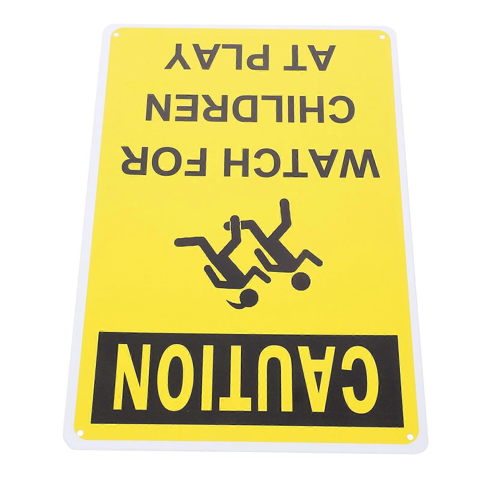Street Road Sign Slow Down Function 2Pcs Metal Iron Warning Sign