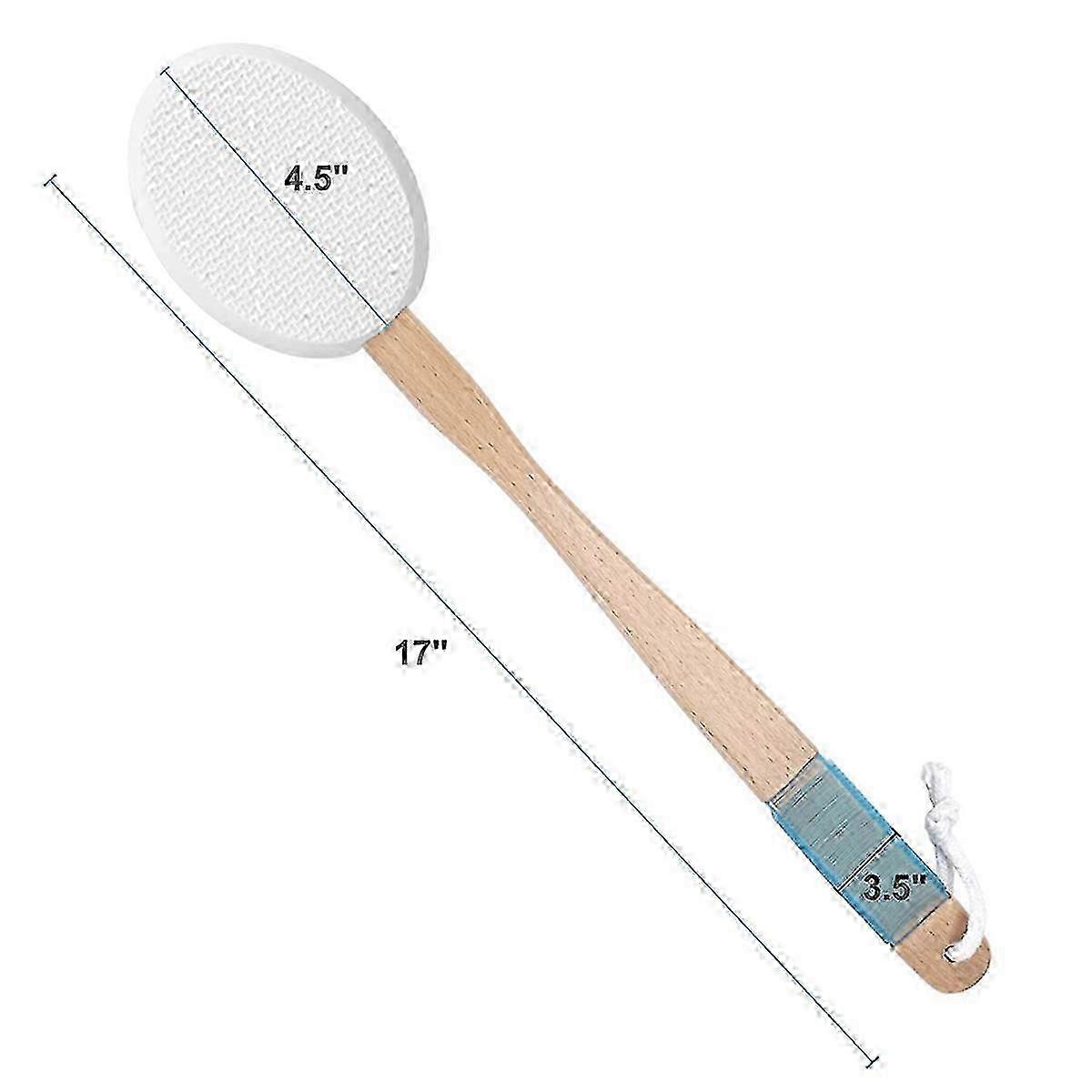 Back Lotion Applicator with Long Handle for Body Application Feet Care Includes 4 Replaceable Pads Skin Moisturizing Tool