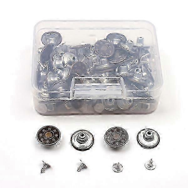 50 stk jeans knapper 17 mm