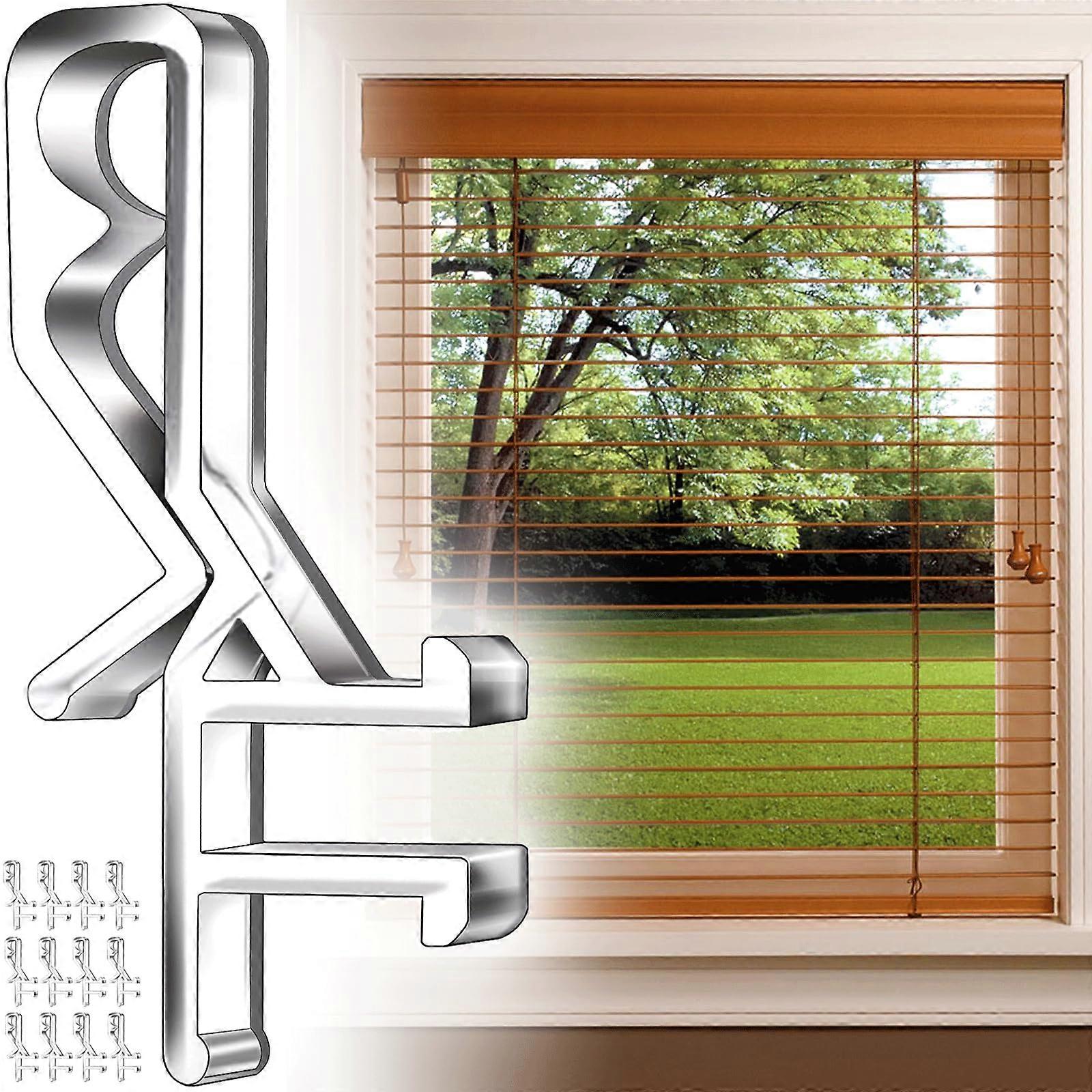 12 PCS Clear Plastic Valance Clips for Blinds, Hidden Back Groove Design, Durable and Easy Install