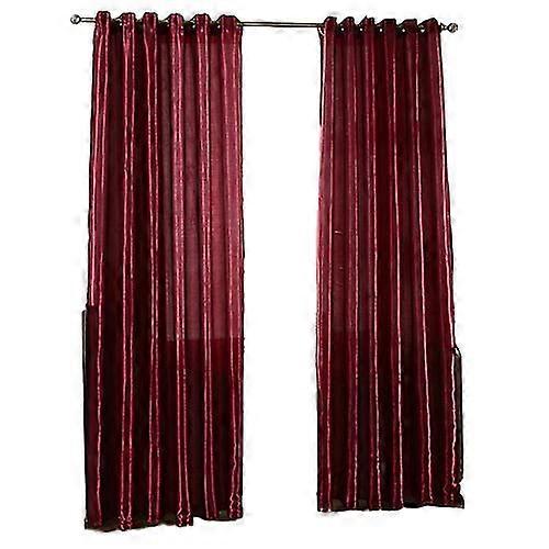 1pc Through Rod Window Solid Color Panel Drape Door Room Blackout Curtain