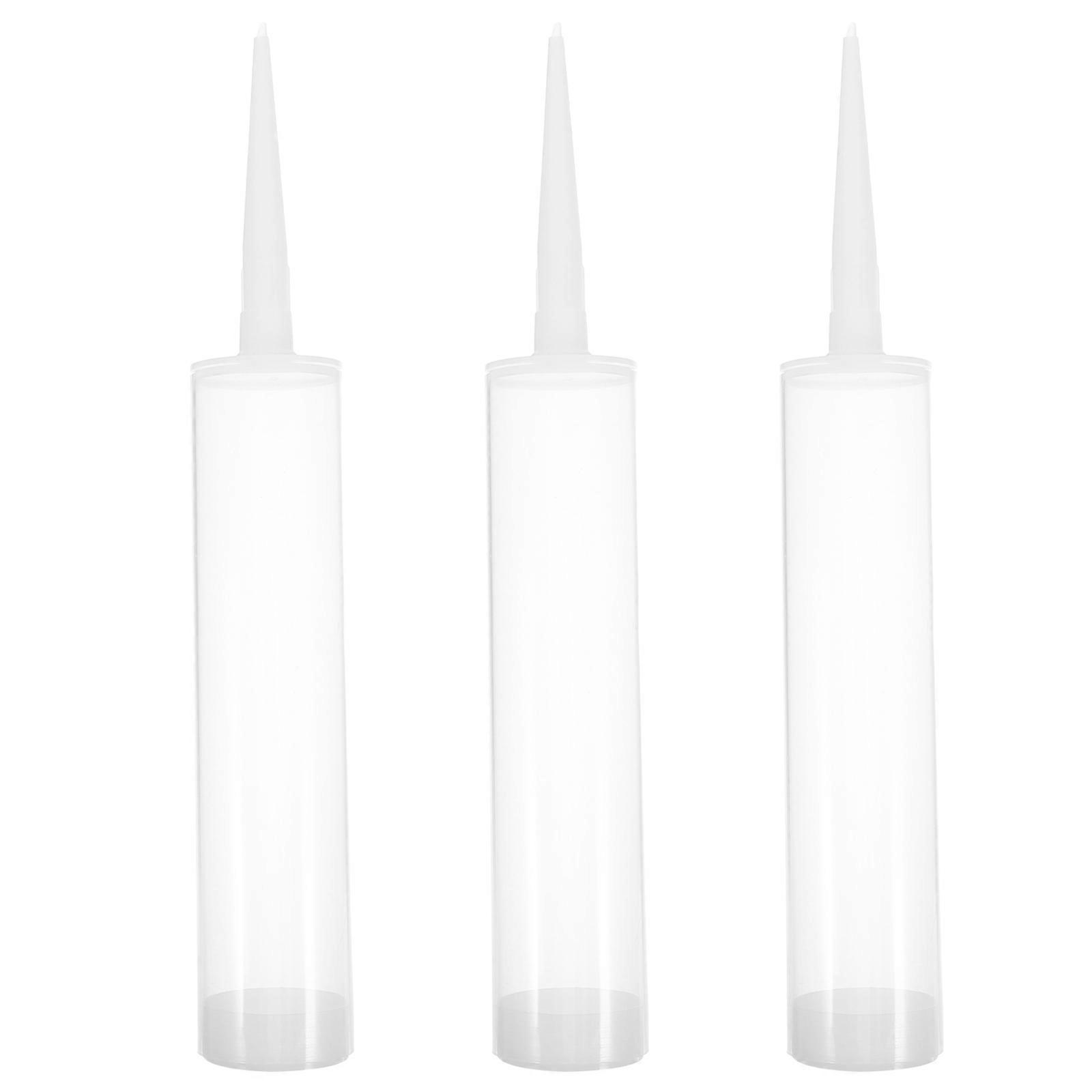 Transparent Plastic Caulking Tubes for Repairs 3Sets Reusable Sealant Tubes