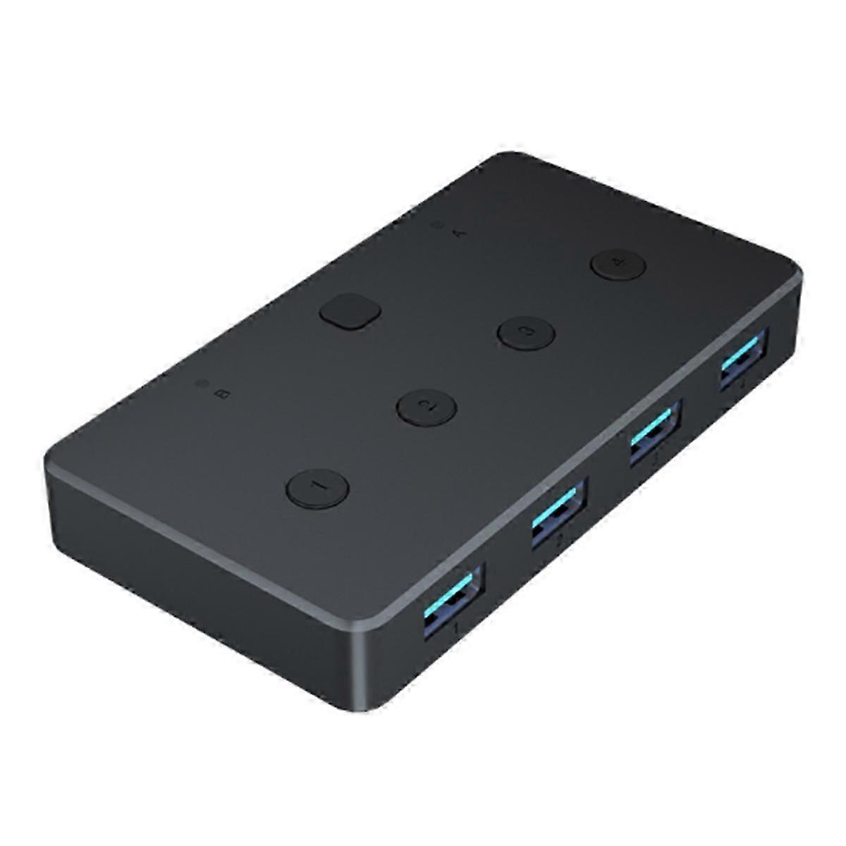 USB 3.0 Switcher for Mouse, Keyboard,Printer and More,USB Switch Compatible with //Linux