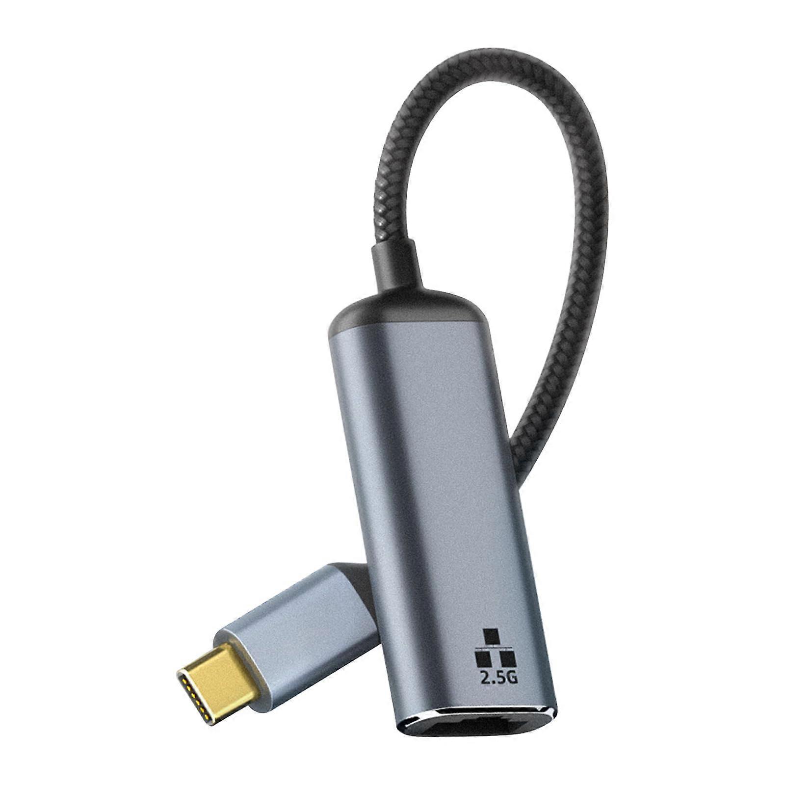 USB C to Ethernet Adapter 2.5Gbps Speed RJ45 Network for Laptop Tablet Gaming Streaming