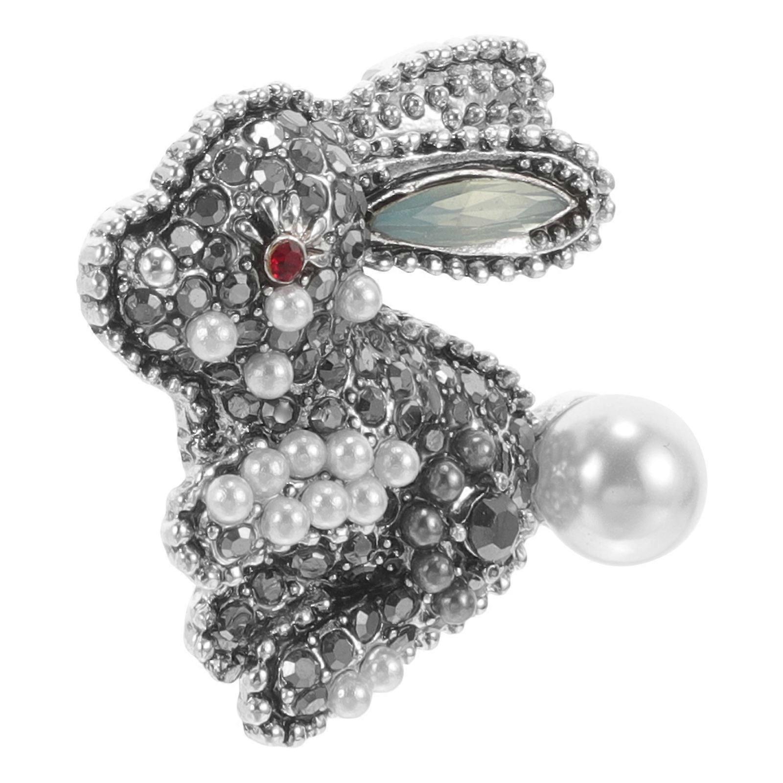 Charming Rabbit Shape Brooch Elegant Clothes Accessory 3x3cm 1Pack