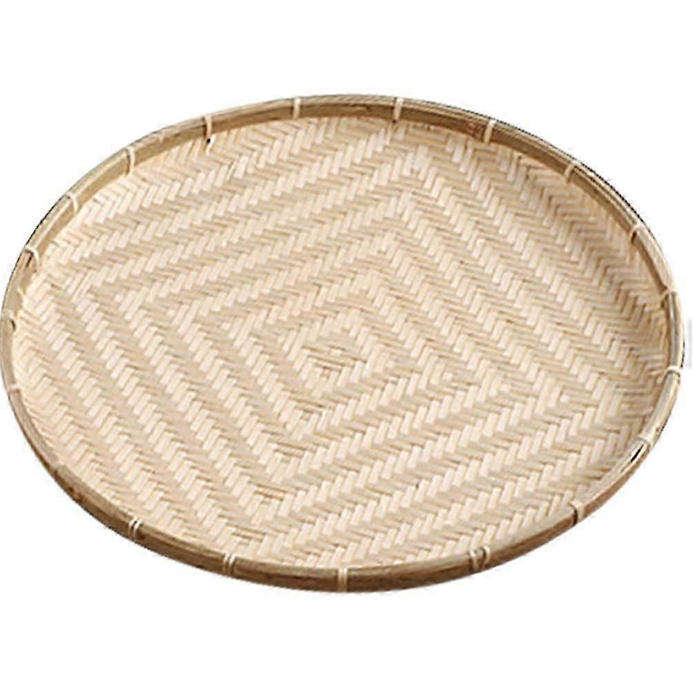 Round Bamboo Basket Decorative 12" 2025