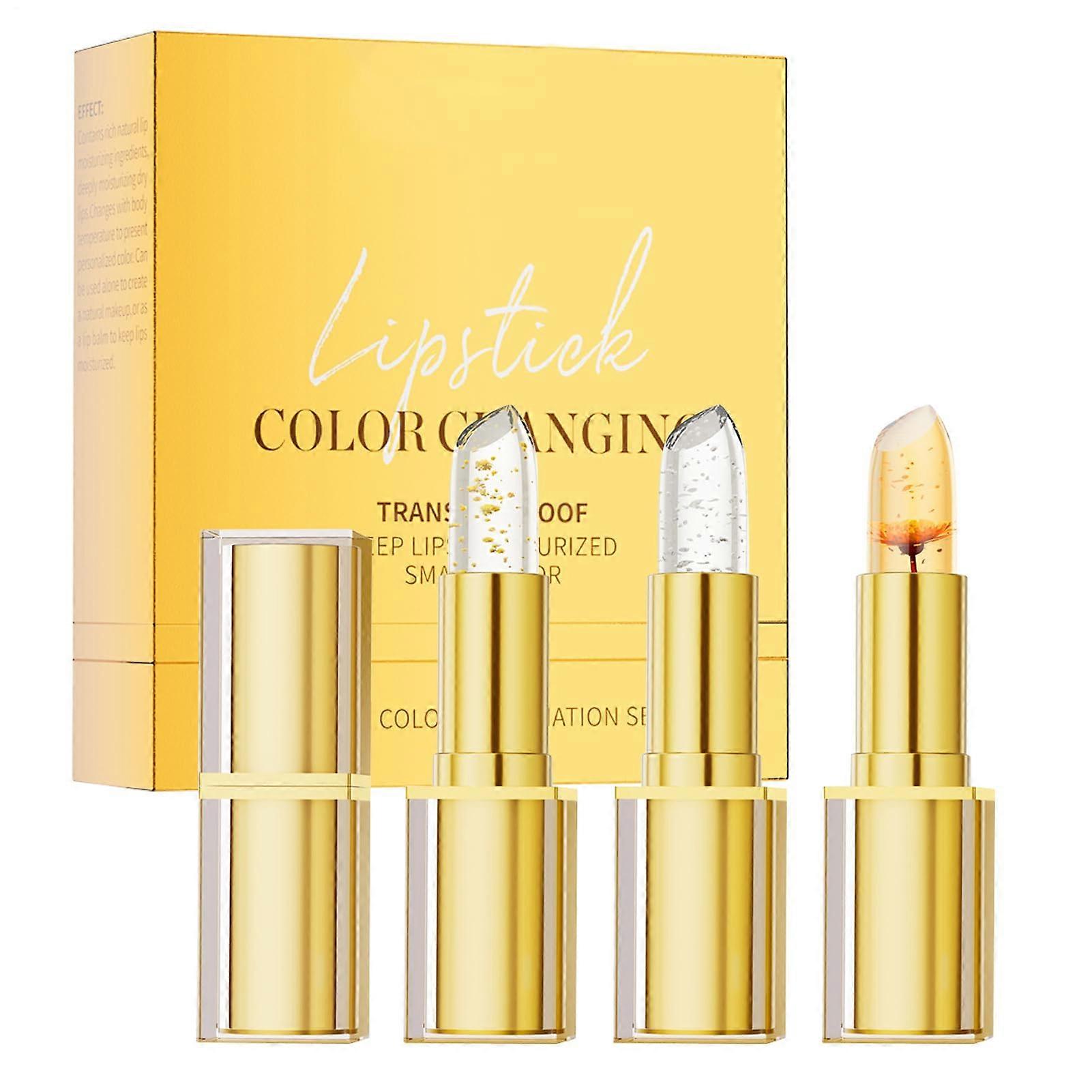 Color Changing Lipstick 3 Pack with Adaptive Color Change and LongLasting Deep Lip Hydration