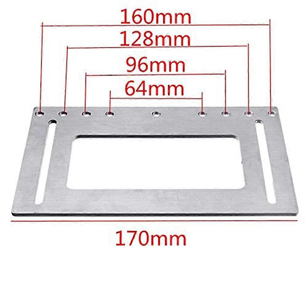 Cabinet Door Drill Locator Tool for Precise Handle Installation in Silver Featuring A Positioning Tool 1Set