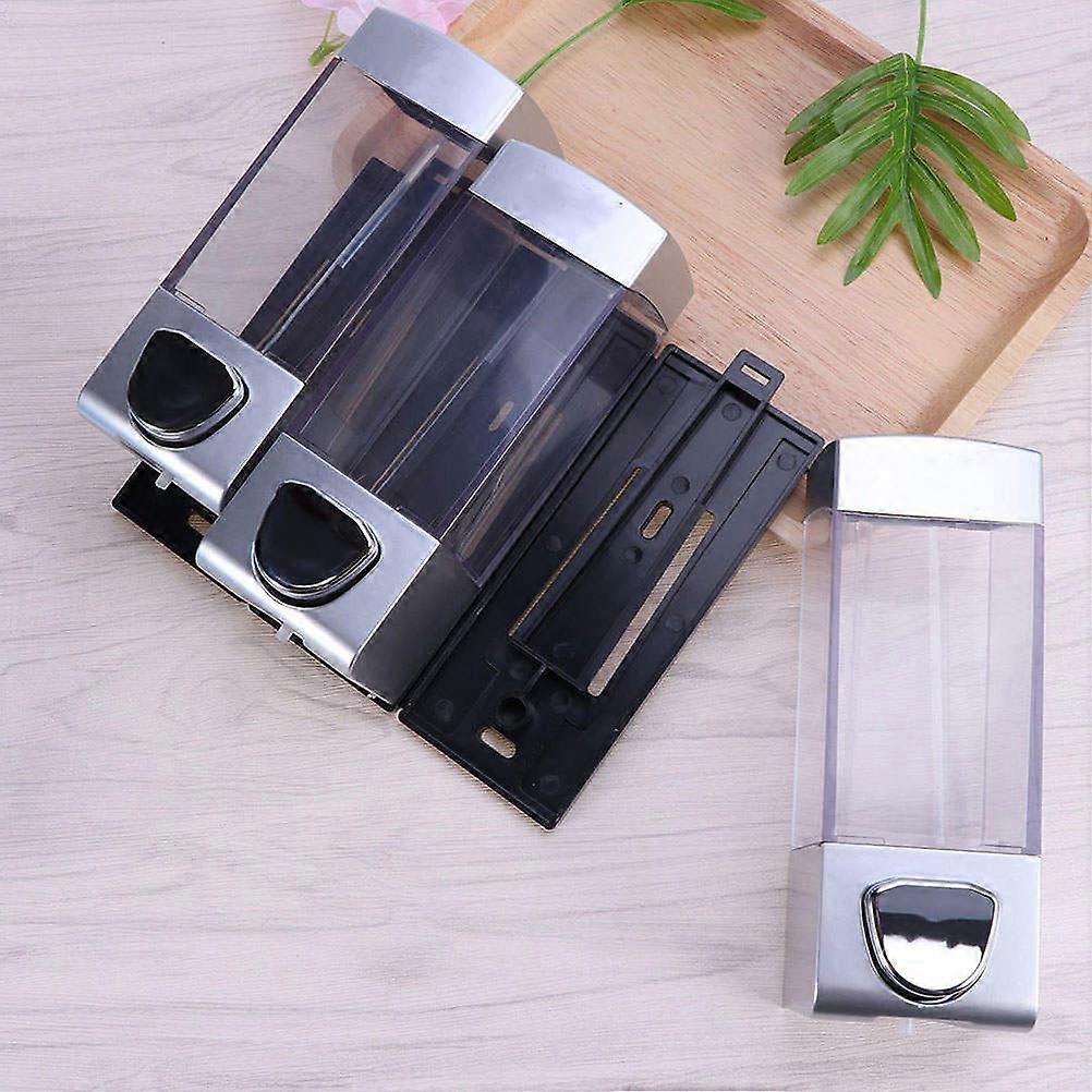 Lotion Dispenser Wall-Mounted for Shower Gel 3 Outlets Silver Pump