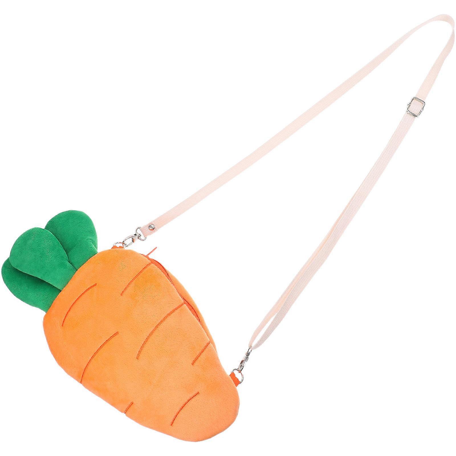 Carrot Shoulder Bag for Storage Use Small Carrot Bag Creative