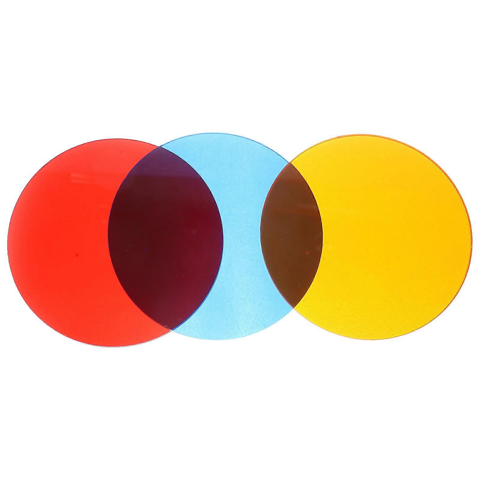 Acrylic Miniature Bases for Figures with Round Base 3Pcs Assorted Colors