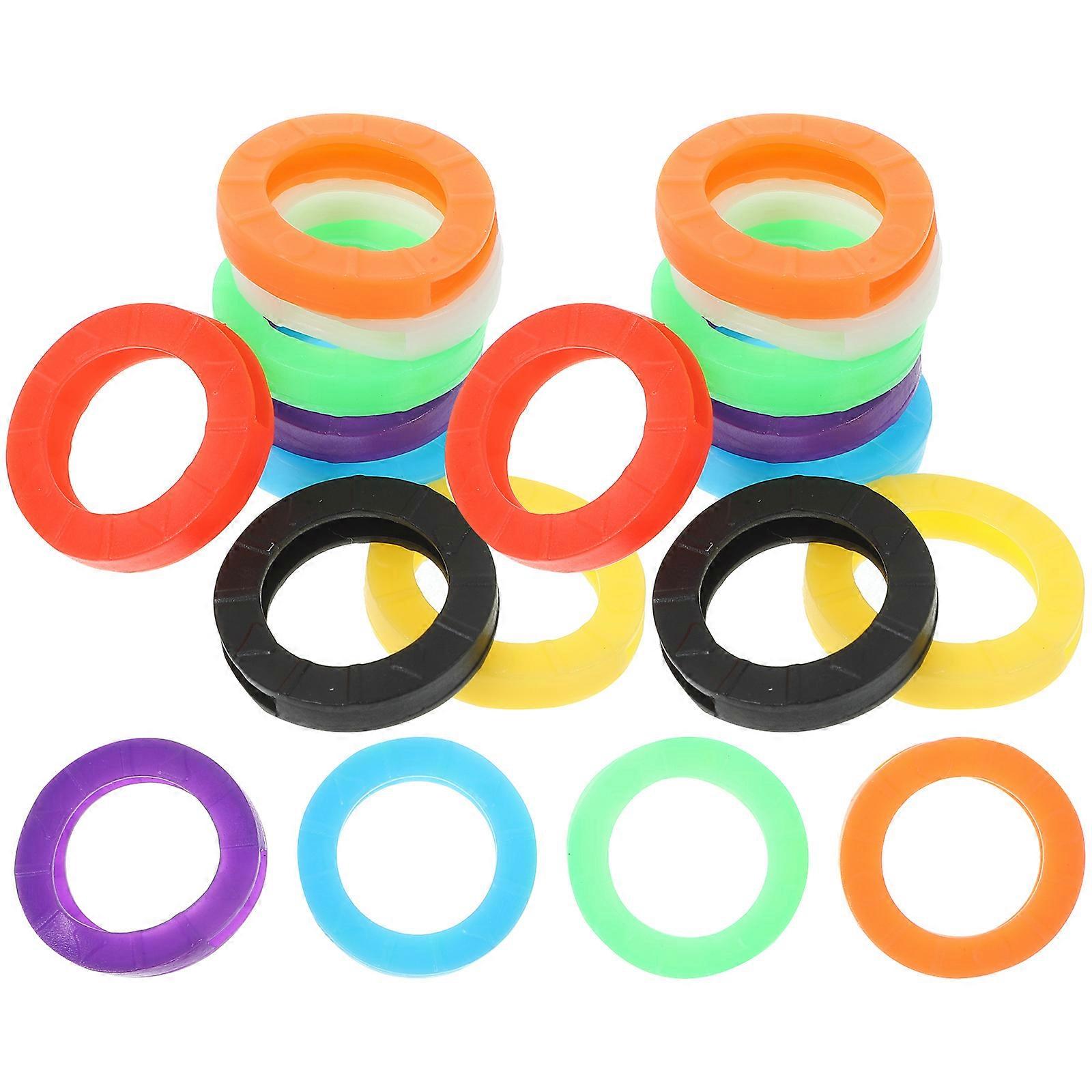 Key Covers Silicone Key Caps for Numbering Keys 24Pcs Mixed Color Kit