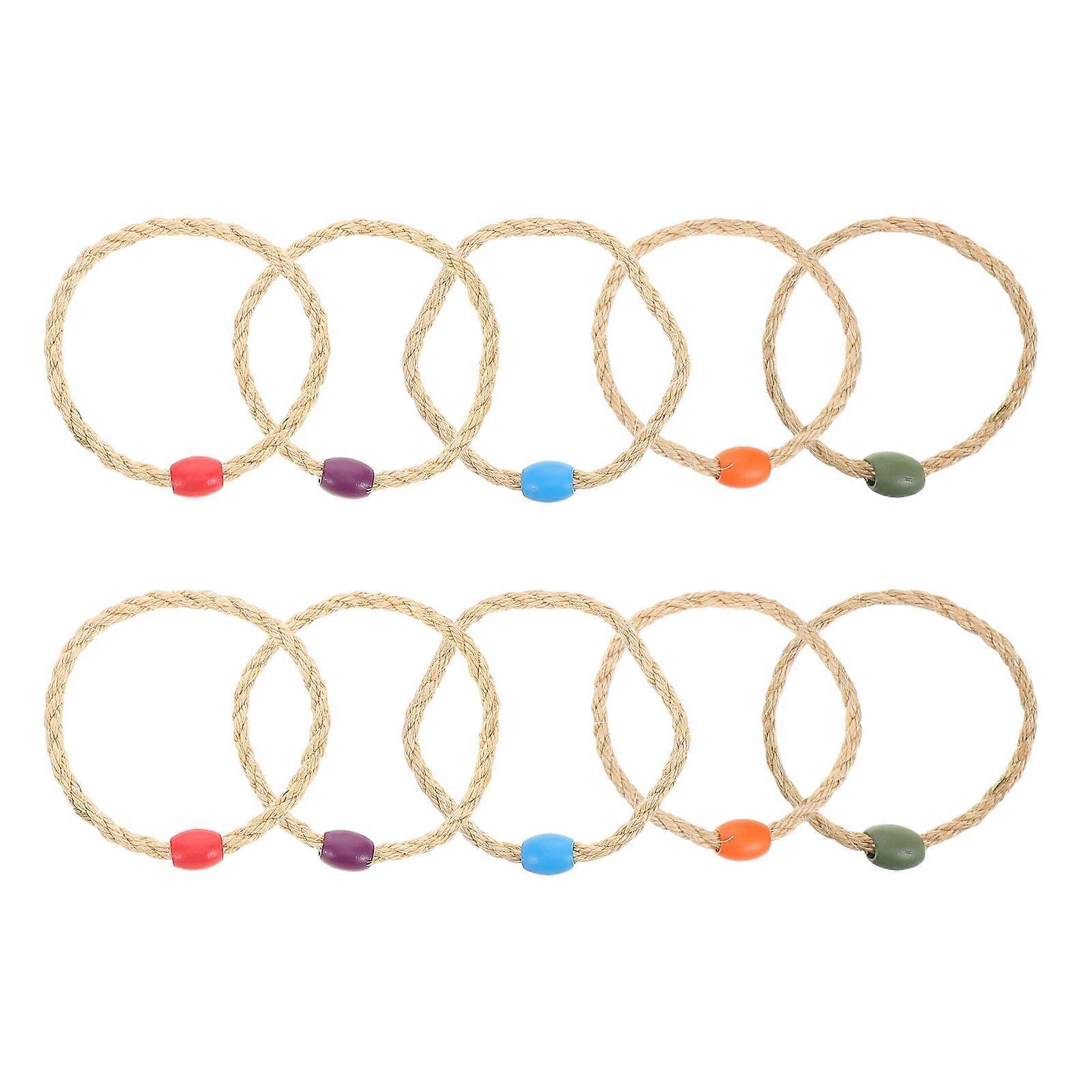 Assorted Color Rope Ring Toss Game for Kids with 10Pcs Set