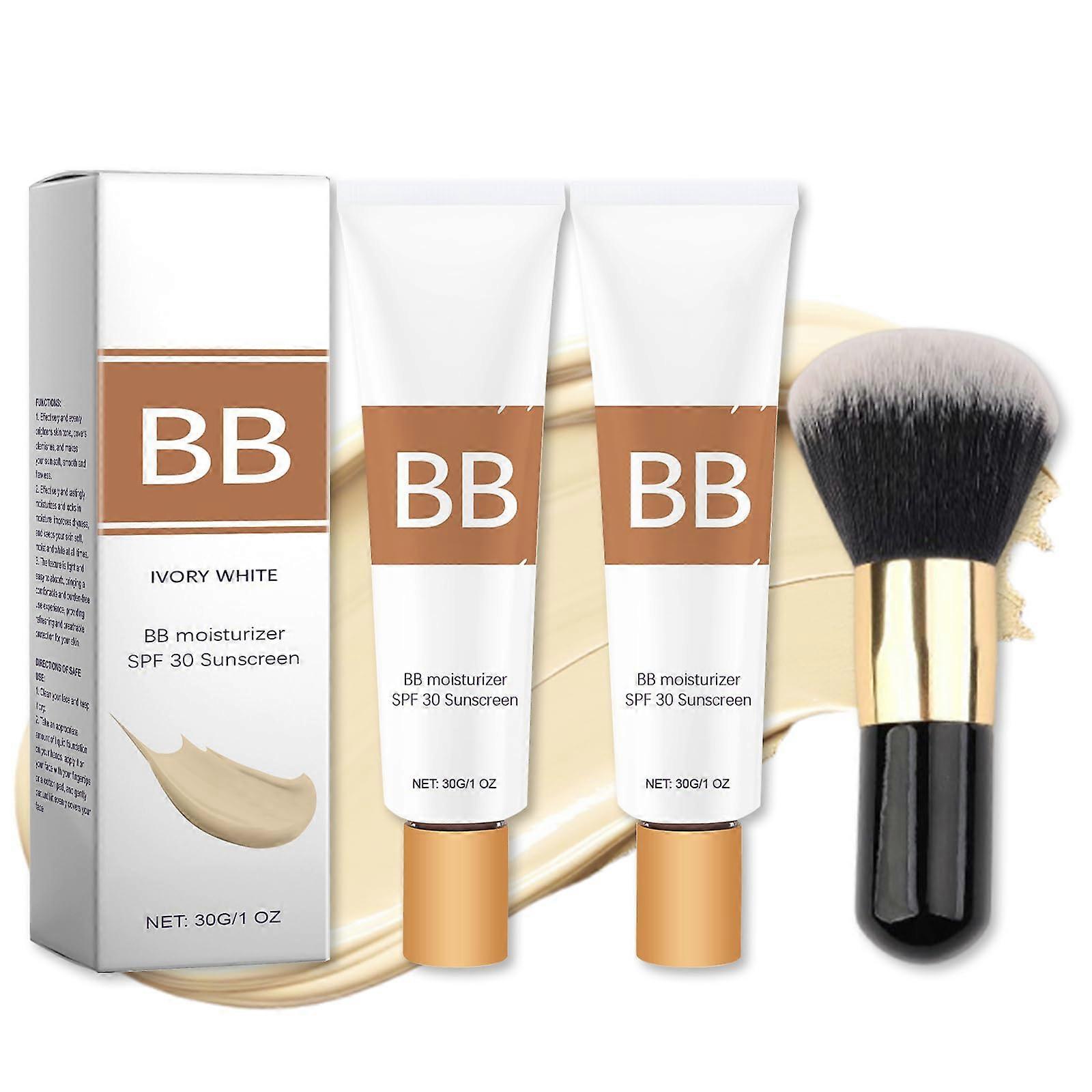 BB Cream Ivory Tone with SPF 30, Hydrating Lightweight Coverage for Light to Medium Skin