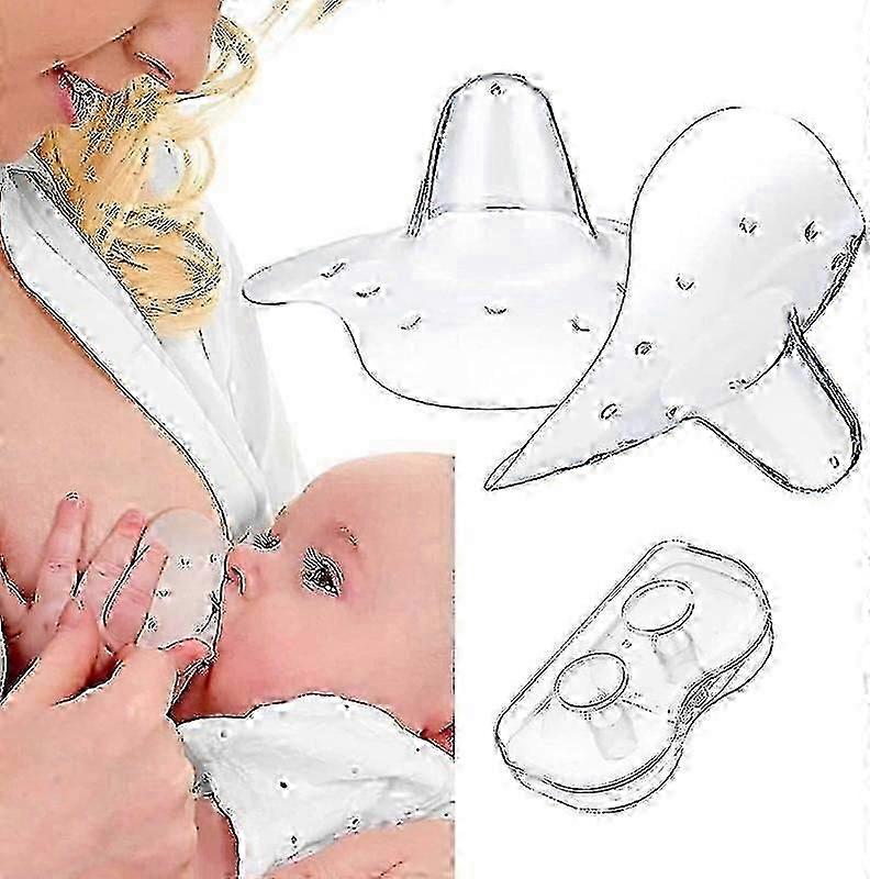 2 Pcs Silicone Nipple Shields for Breastfeeding Newborns