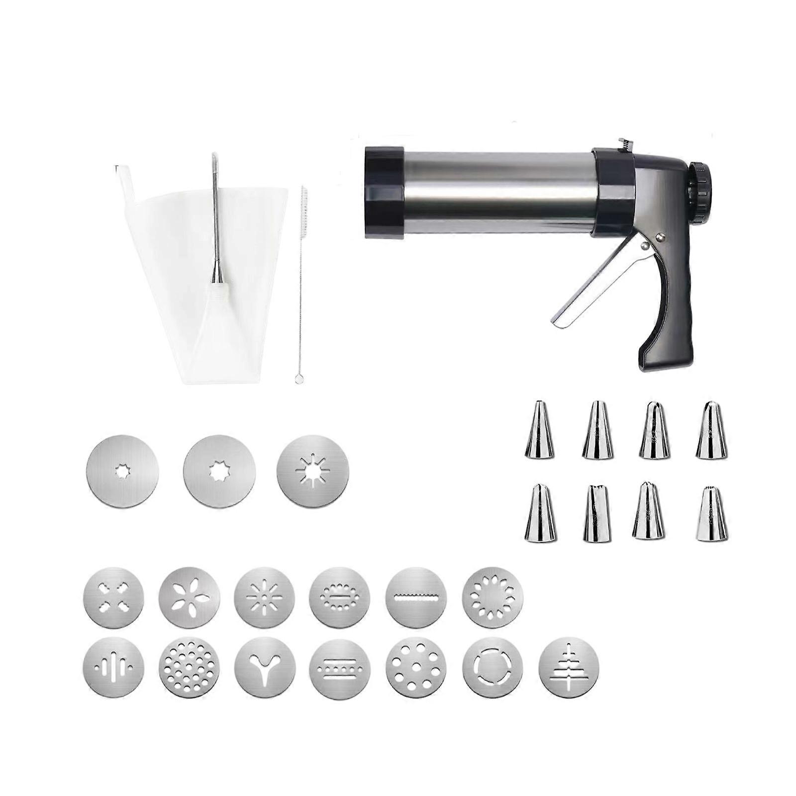 Pack of 1 Additional Baking Tool Set Includes 16 Shape Plates 8 Coating Advice for Cookie Making and Cake Decorating Multicolor