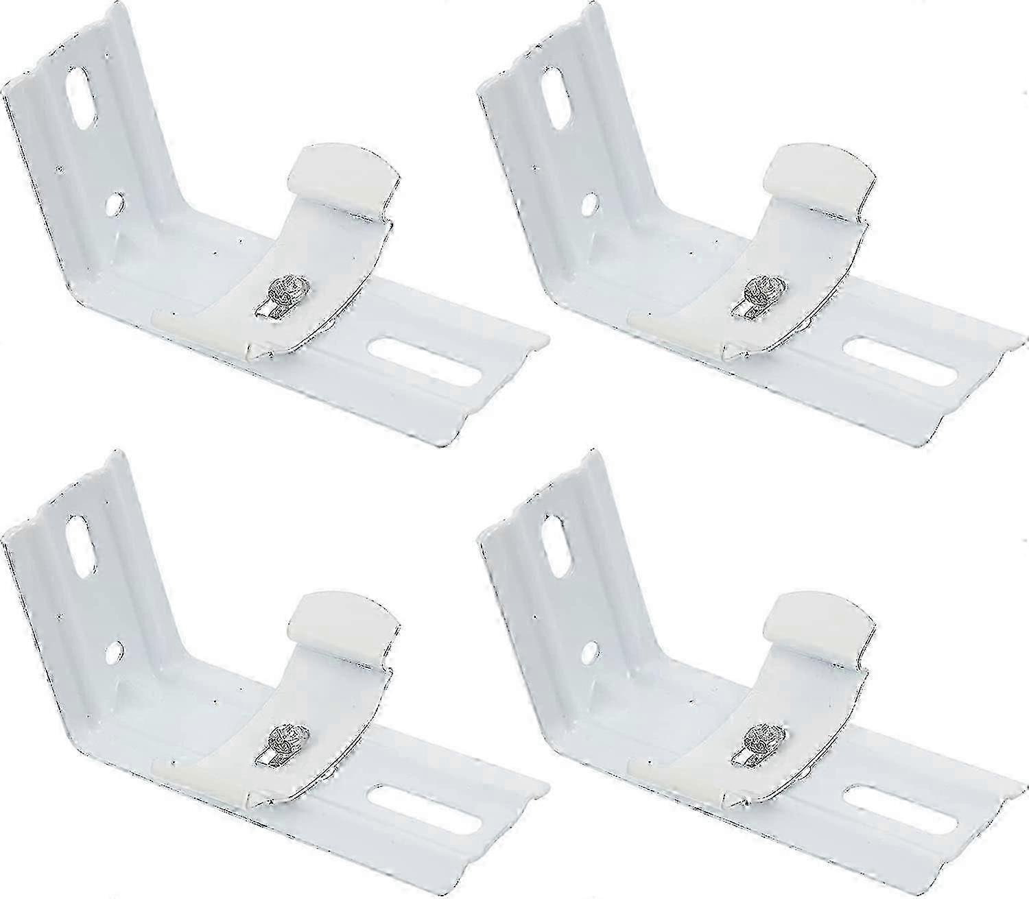 HG 4-Pack Vertical Blind Brackets - L-Shape Mounting Clips for Curtain Tracks