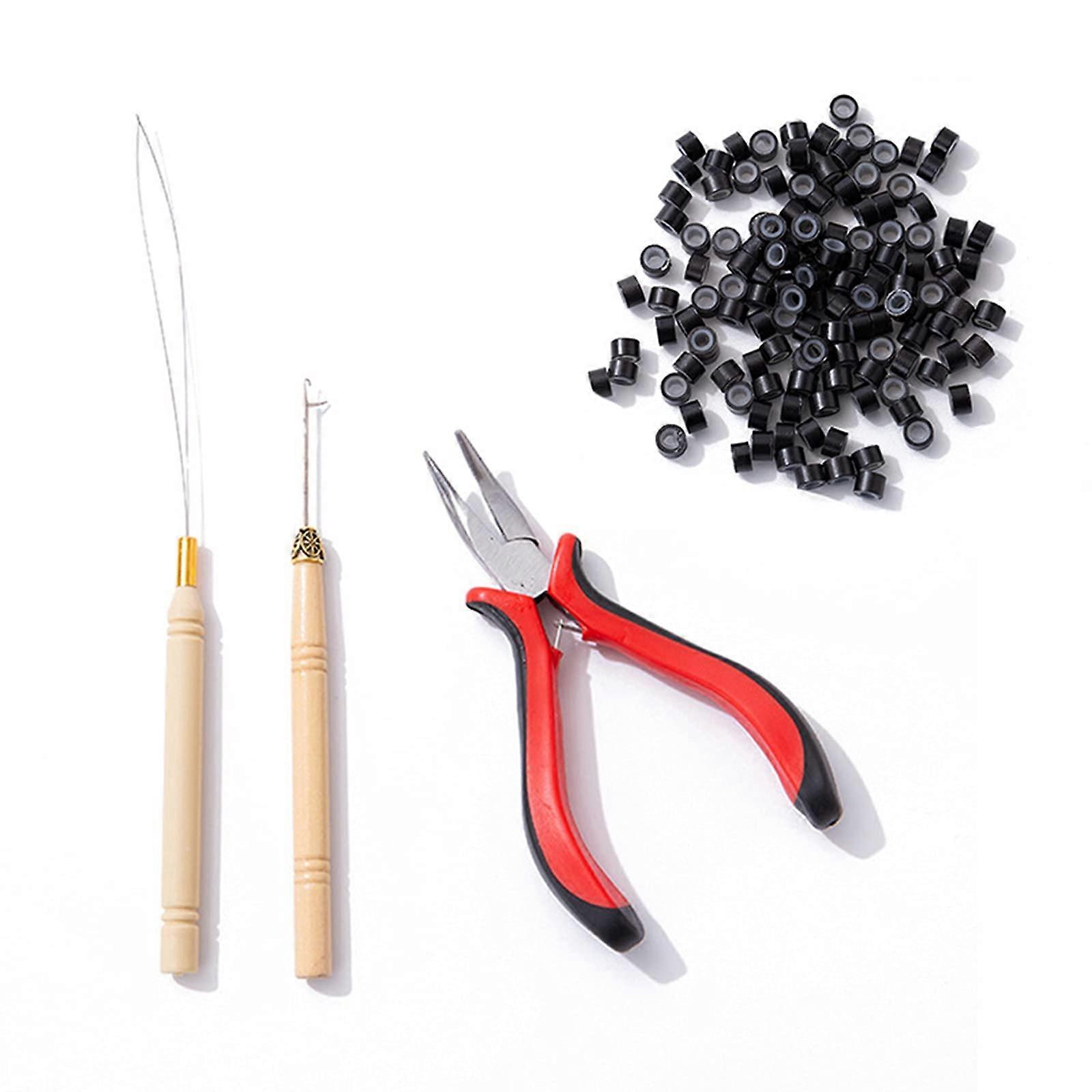 Micro Links Hair Extensions Kit with Pliers and Hook for Fast Threading and Precise Link Removal