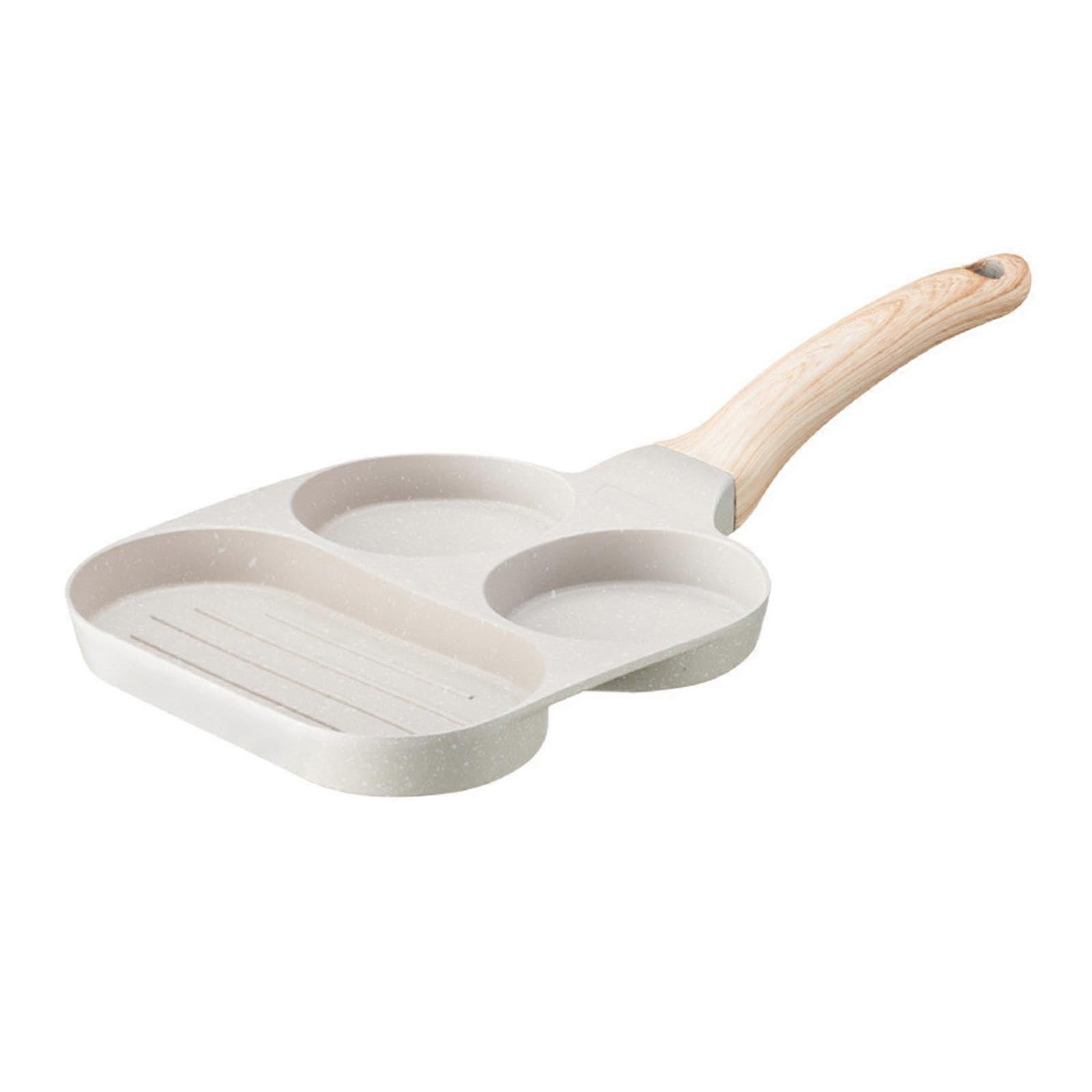 Frying Pan with Egg Molds, 3 in 1 Nonstick Breakfast Pan, MultiStove Divided Design