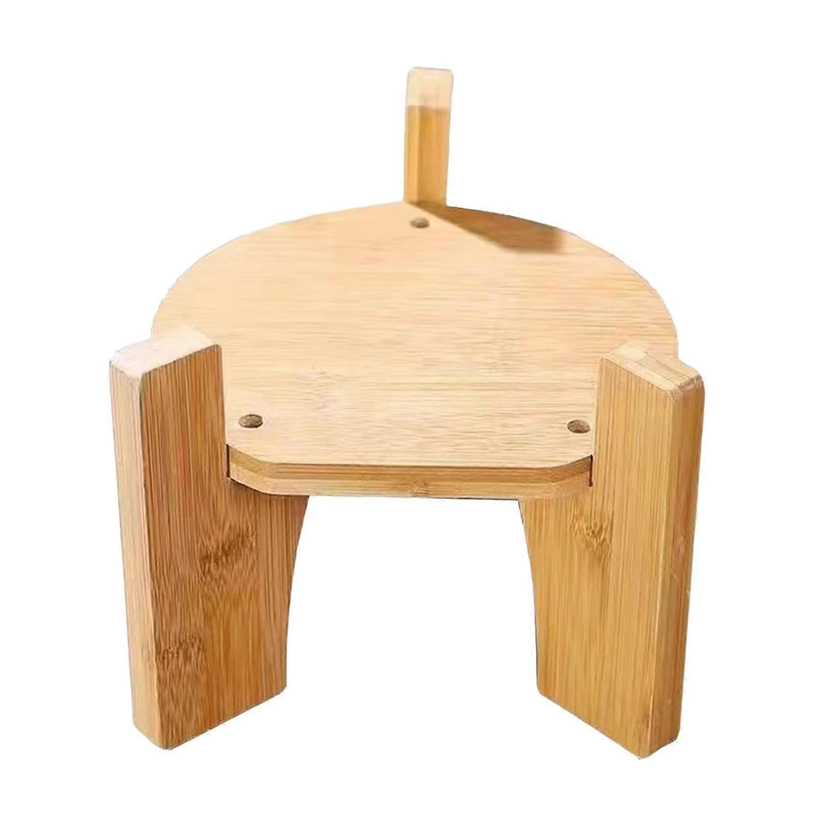 Bamboo Drink Dispenser Stand with Stable Round Base for Kitchen, Parties, 21.5cm