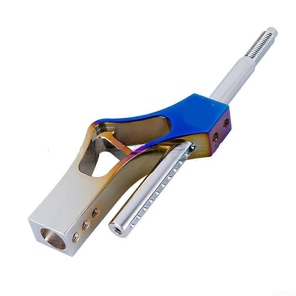 Car Gear Shift Knob with Adjustable Shift Lever, Universal Fit, Durable Anodized Finish, Roast Blue