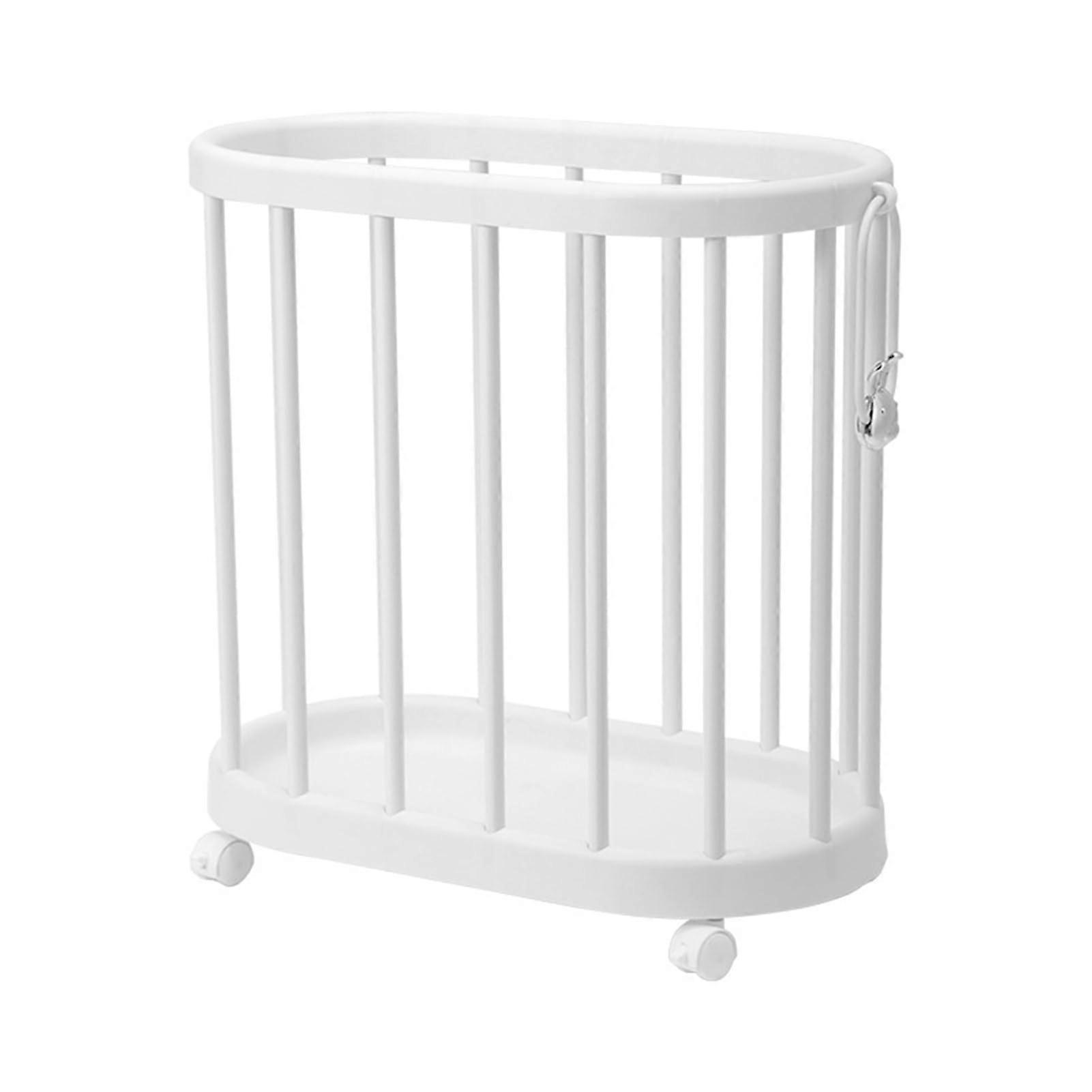 Laundry Basket with Wheels Large Capacity Slim MoistureProof White Metal Laundry Organizer