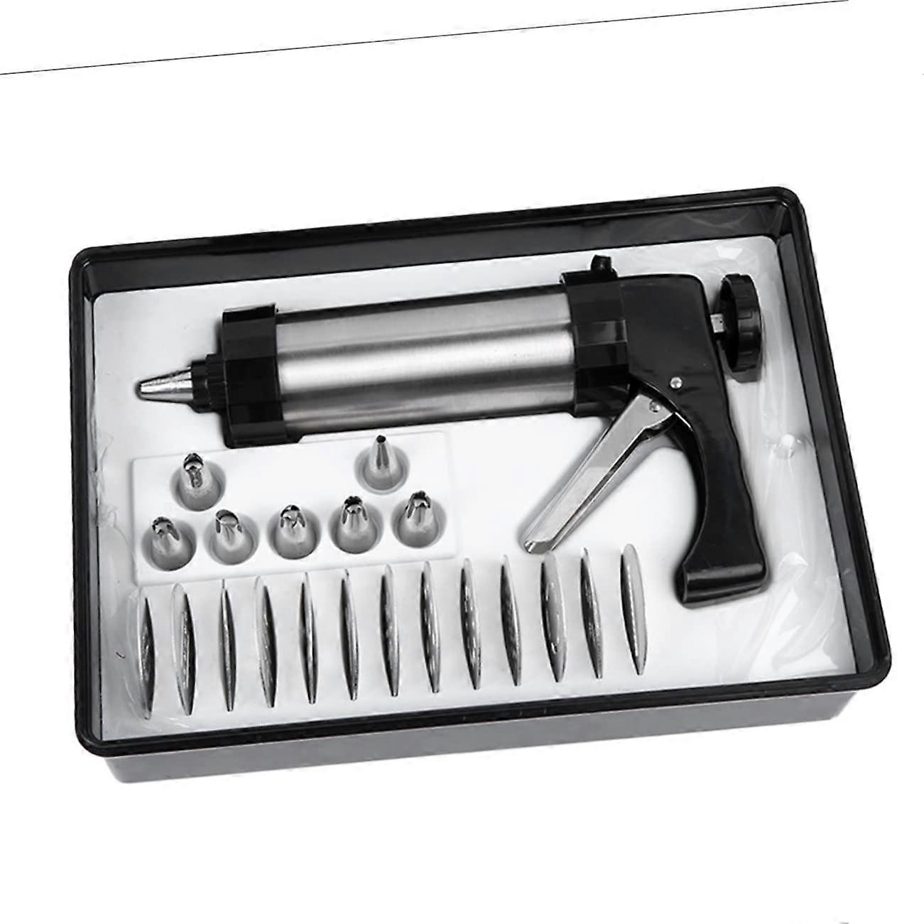 Cookie Press Kit with 13 Disks and 7 Tips, Biscuit Maker and Cake Decorating Set